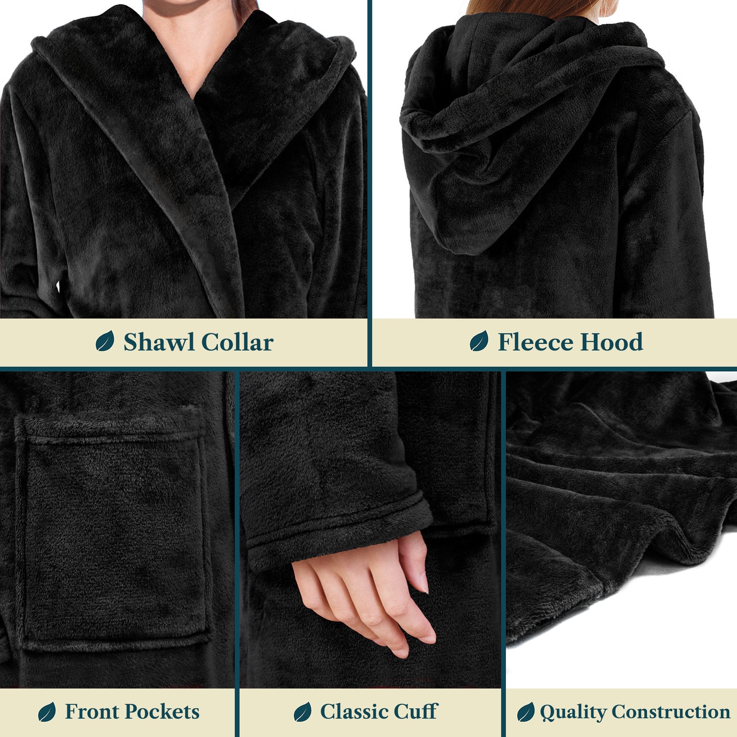 Women's Classic Fleece Robe with Hood