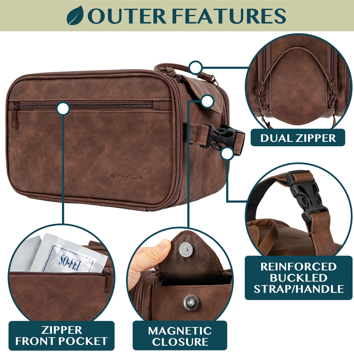 Men's Deluxe Dopp Kit Toiletry Bag