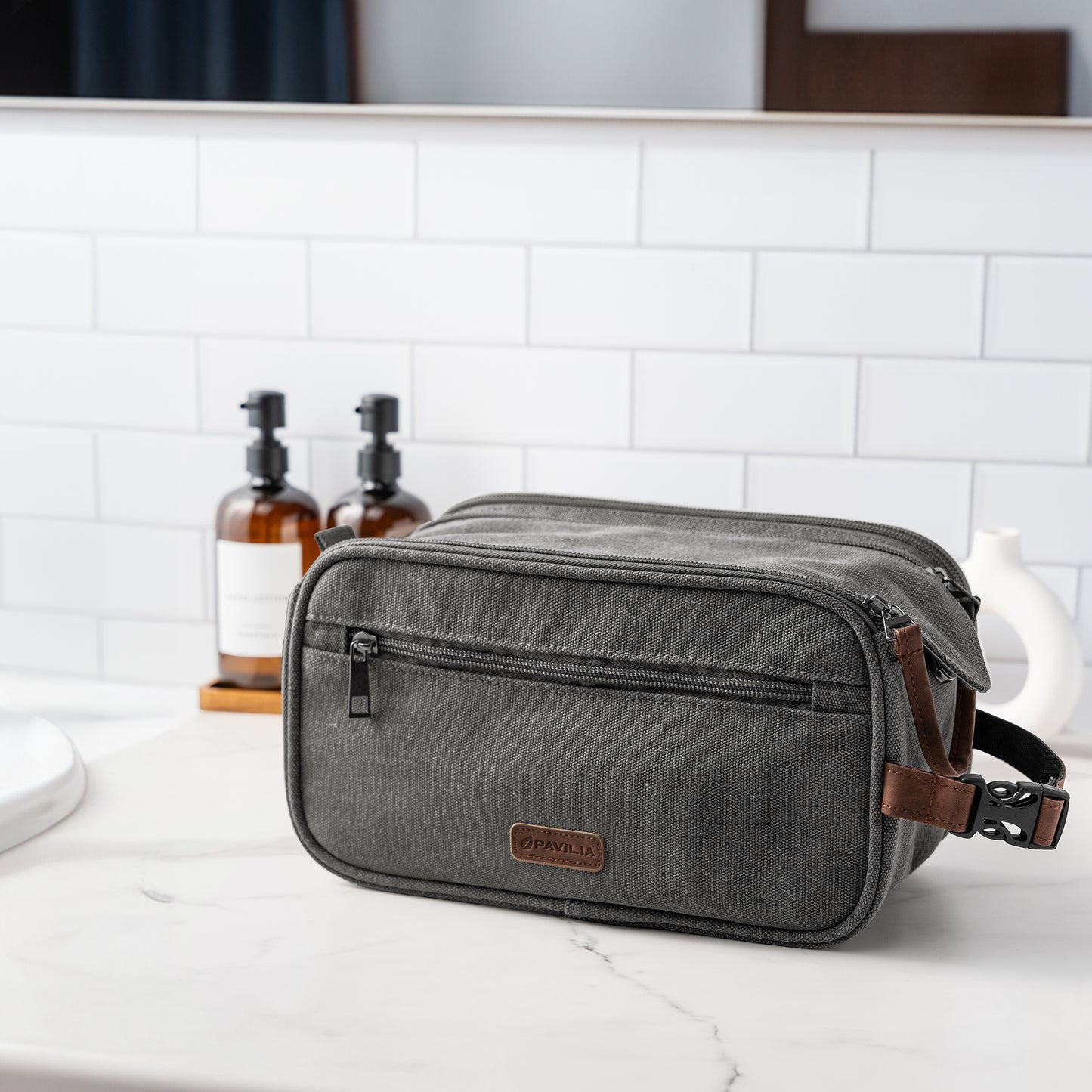 Canvas Dopp Kit Toiletry Bag