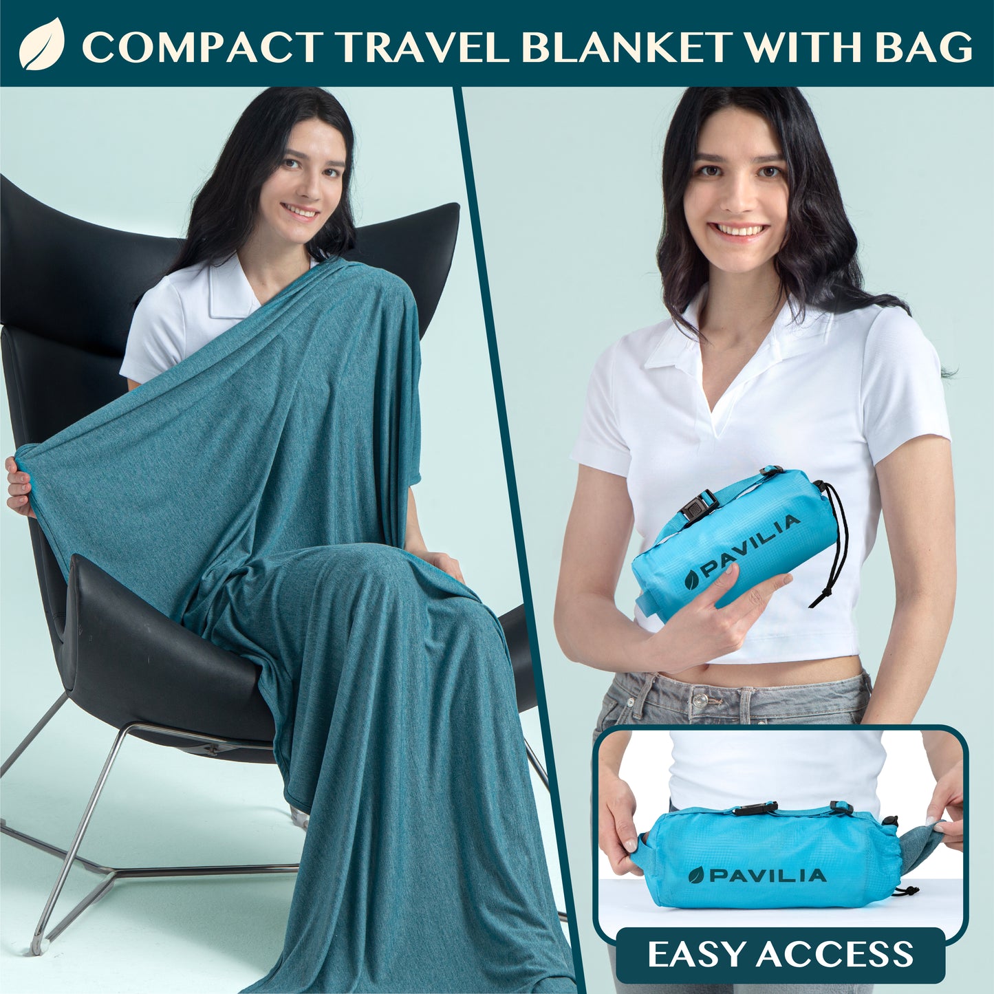 Compact Travel Blanket with Bag