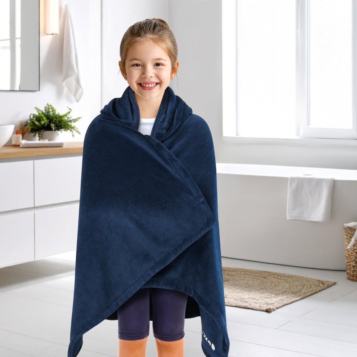 Kid's Fleece Hooded Bath Towel