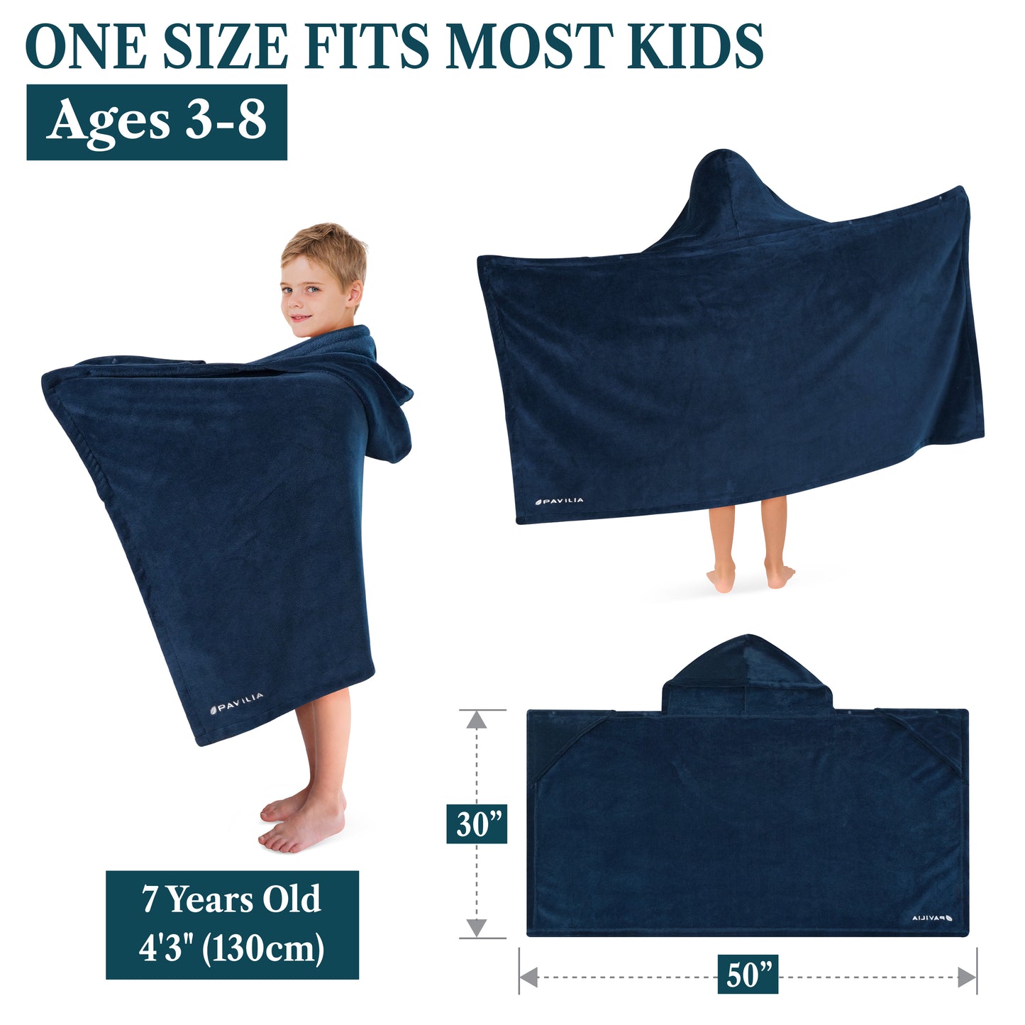 Kid's Fleece Hooded Bath Towel