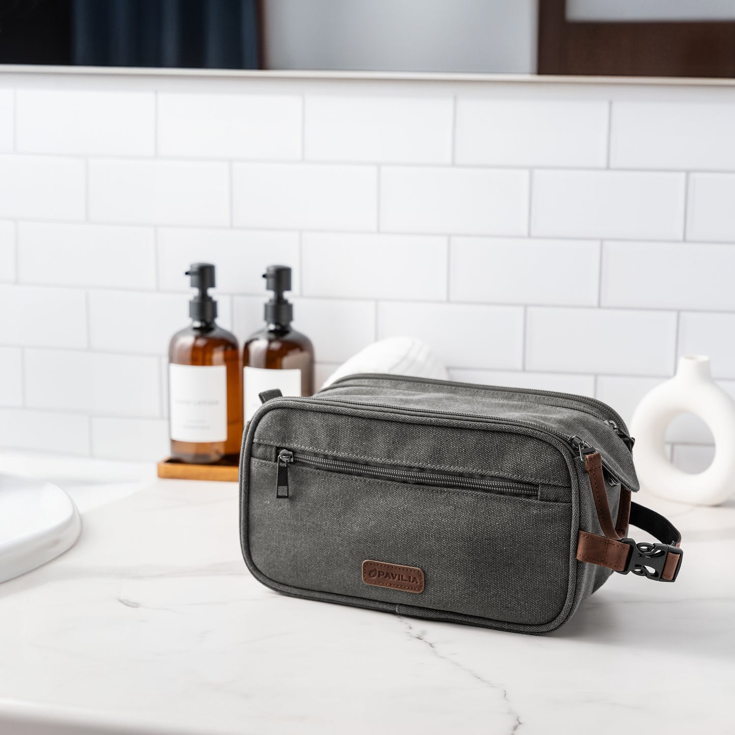 Canvas Dopp Kit Toiletry Bag
