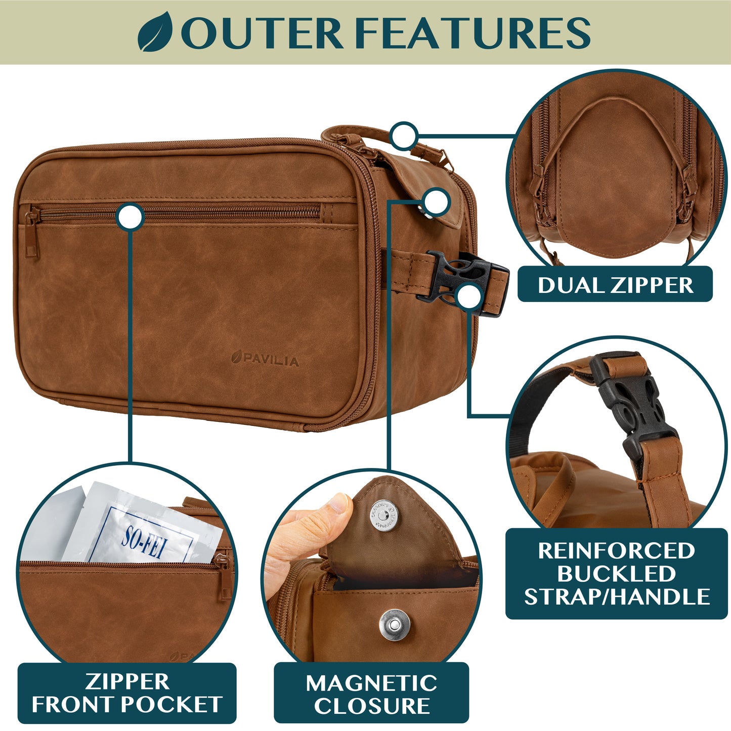 Men's Deluxe Dopp Kit Toiletry Bag