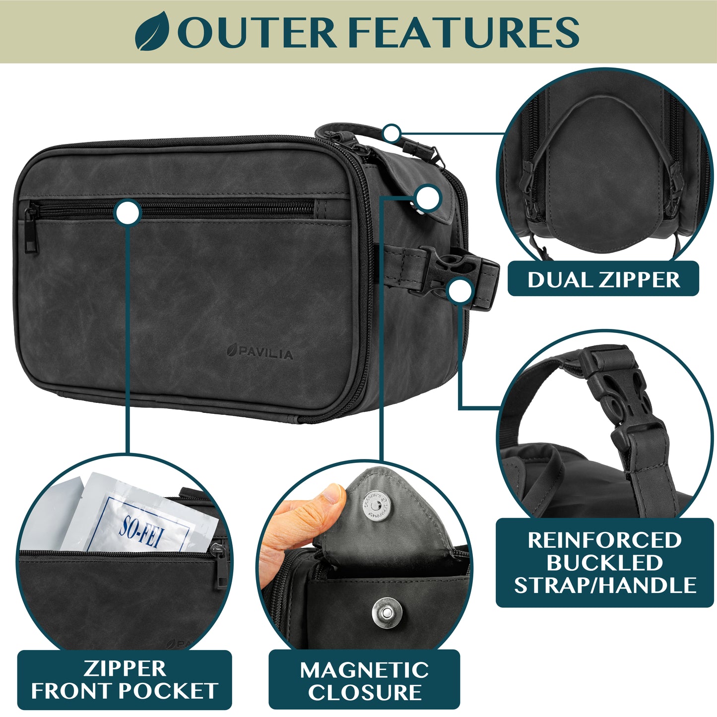 Men's Deluxe Dopp Kit Toiletry Bag