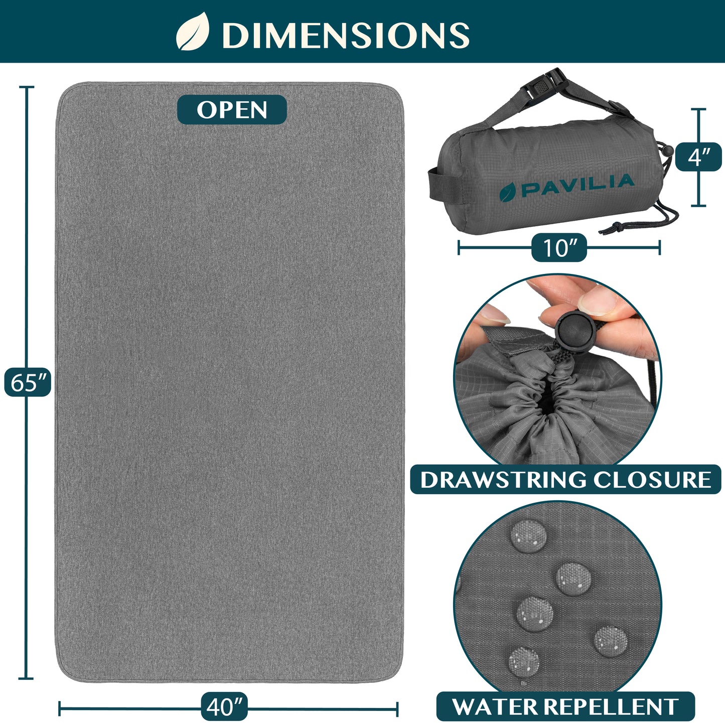 Compact Travel Blanket with Bag