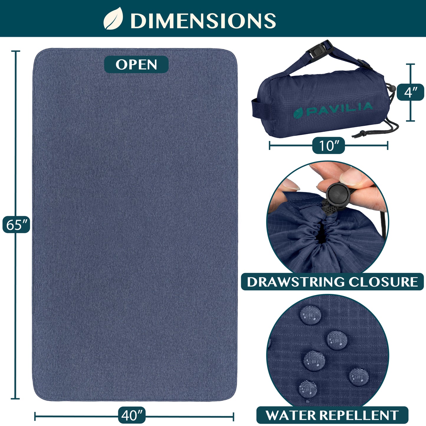 Compact Travel Blanket with Bag