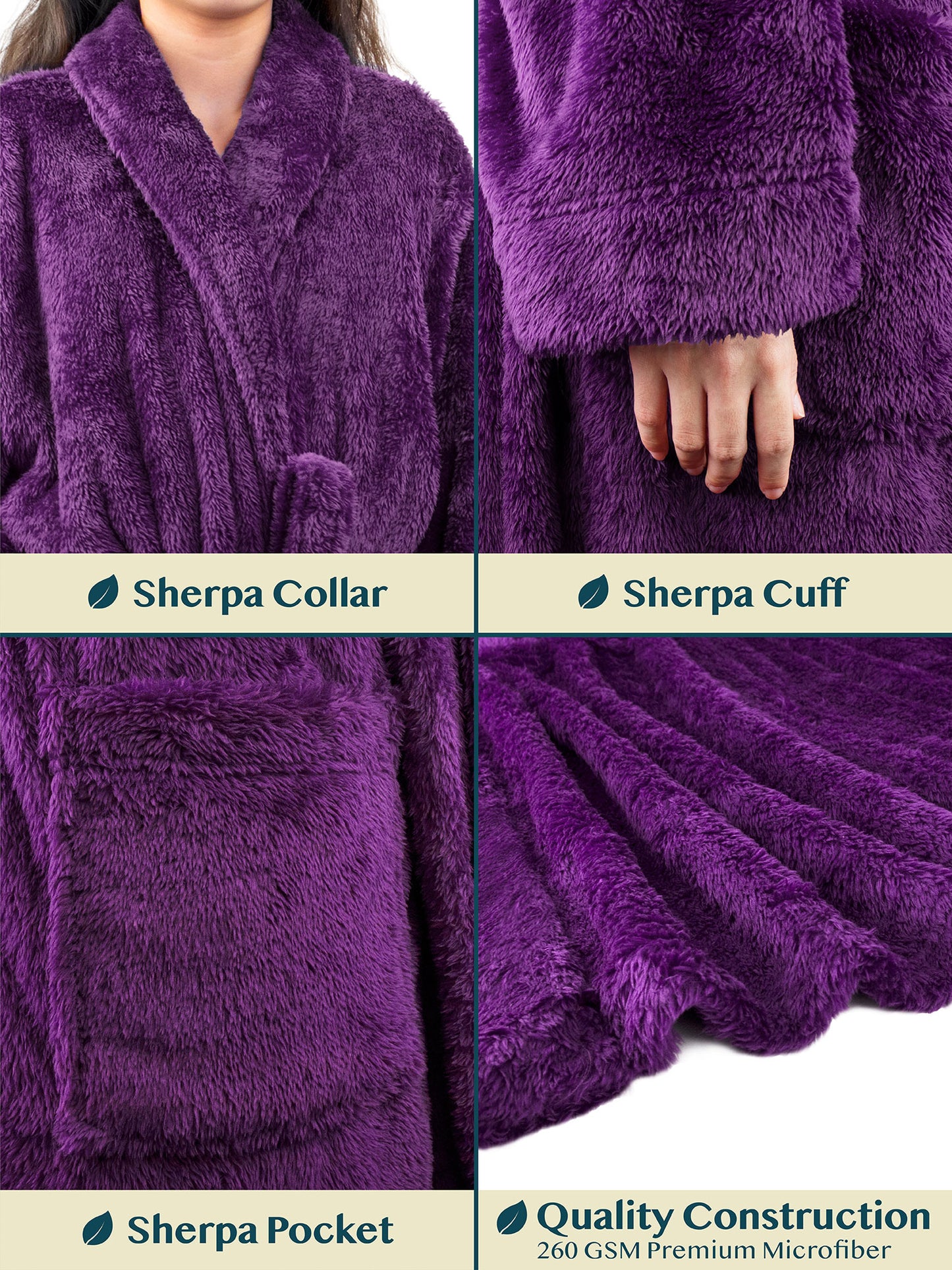 Women's Sherpa Fluffy Robe