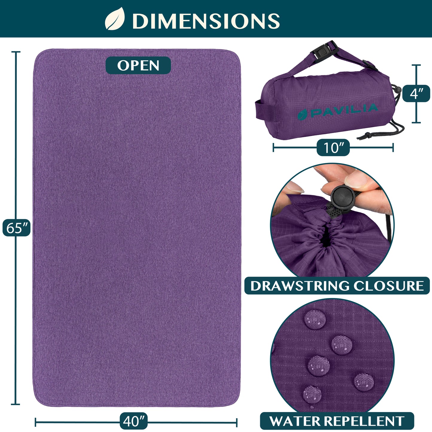 Compact Travel Blanket with Bag