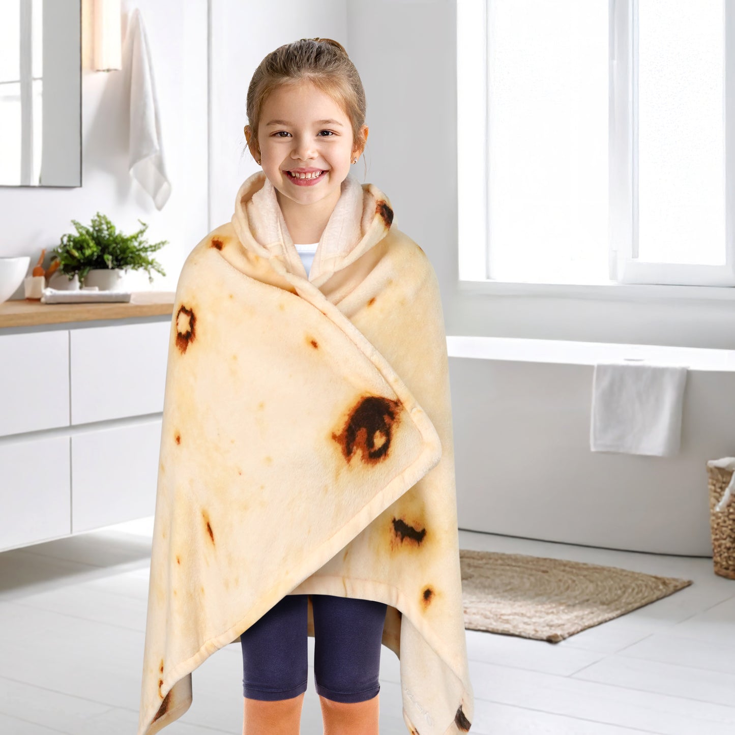 Kid's Fleece Hooded Bath Towel