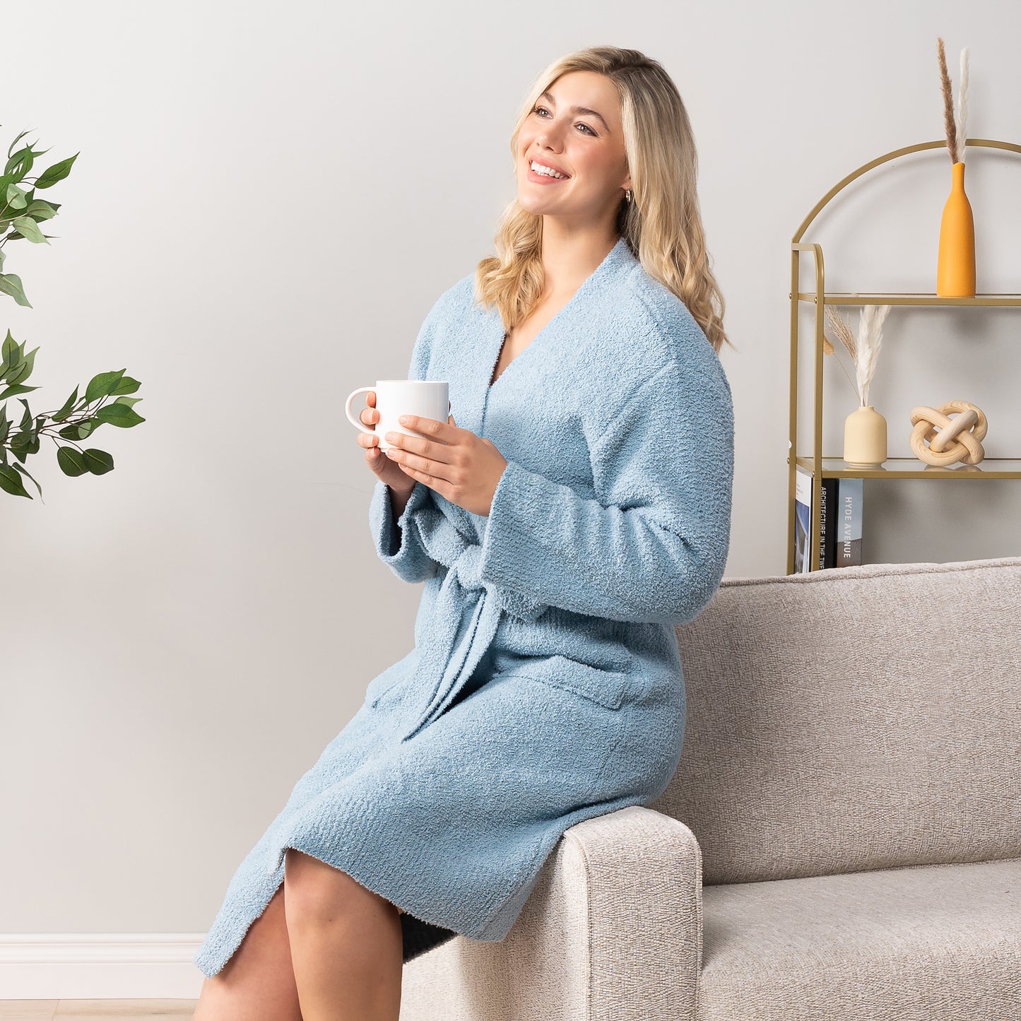 Women's Buttery Soft Knit Short Robe