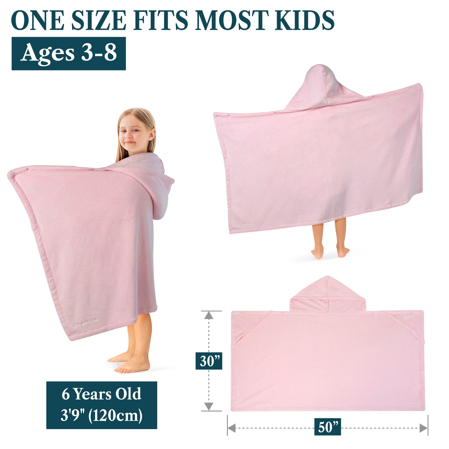 Kid's Fleece Hooded Bath Towel