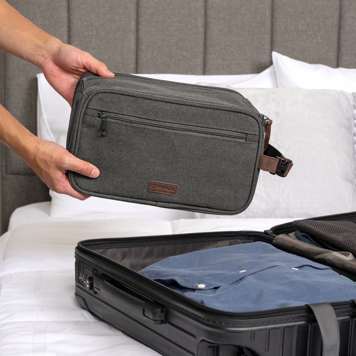 Canvas Dopp Kit Toiletry Bag