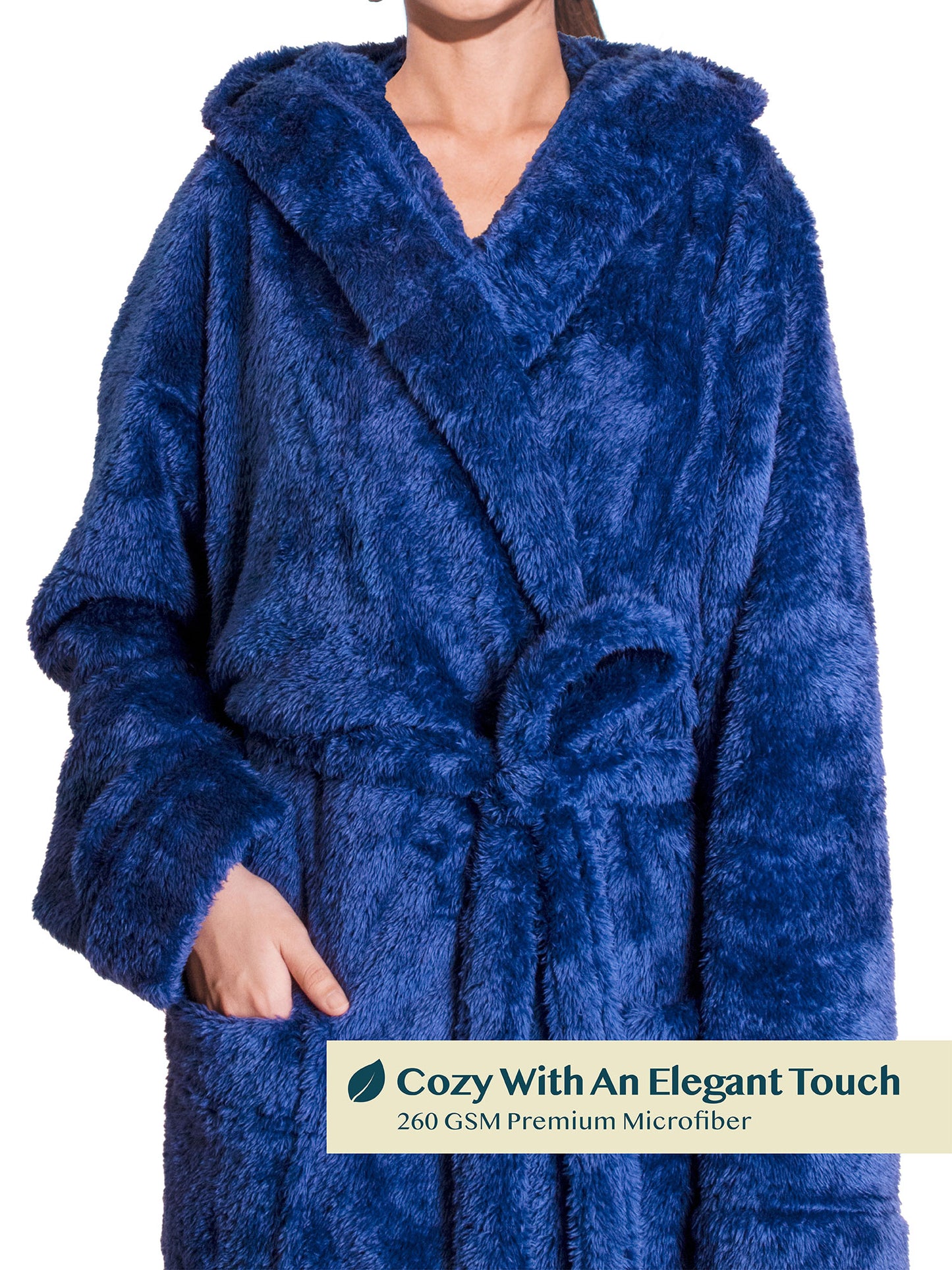 Women's Sherpa Fluffy Robe with Hood