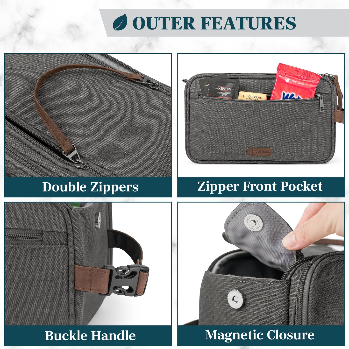 Canvas Dopp Kit Toiletry Bag