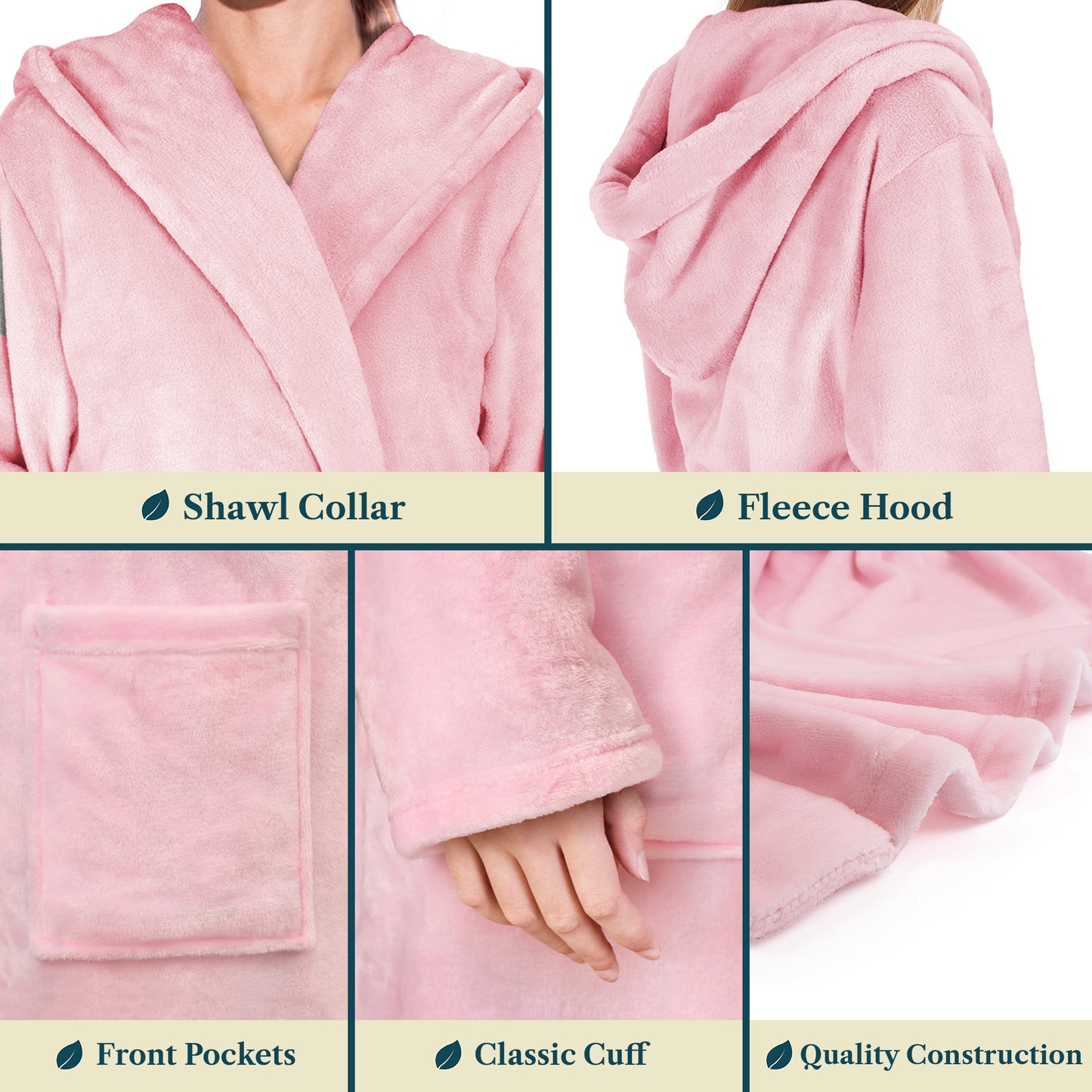 Women's Classic Fleece Robe with Hood
