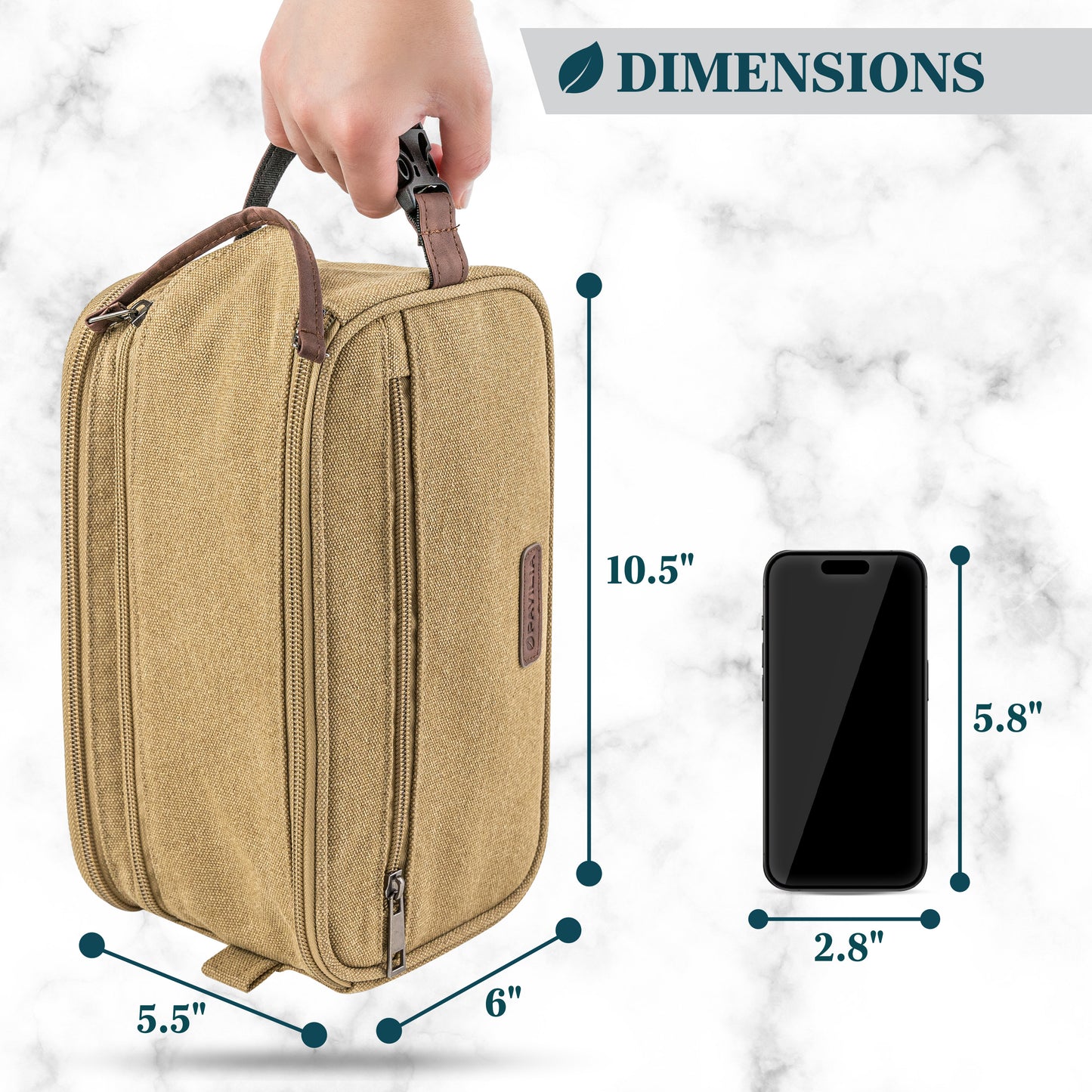 Canvas Dopp Kit Toiletry Bag