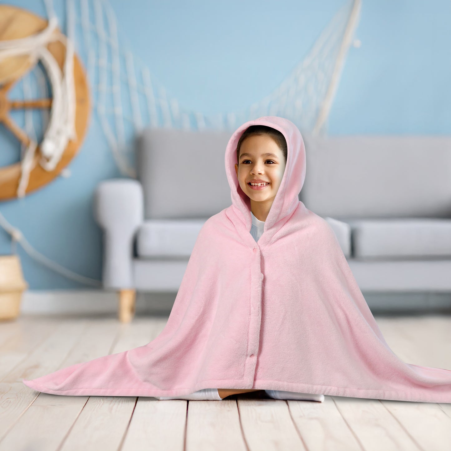 Kid's Fleece Hooded Bath Towel