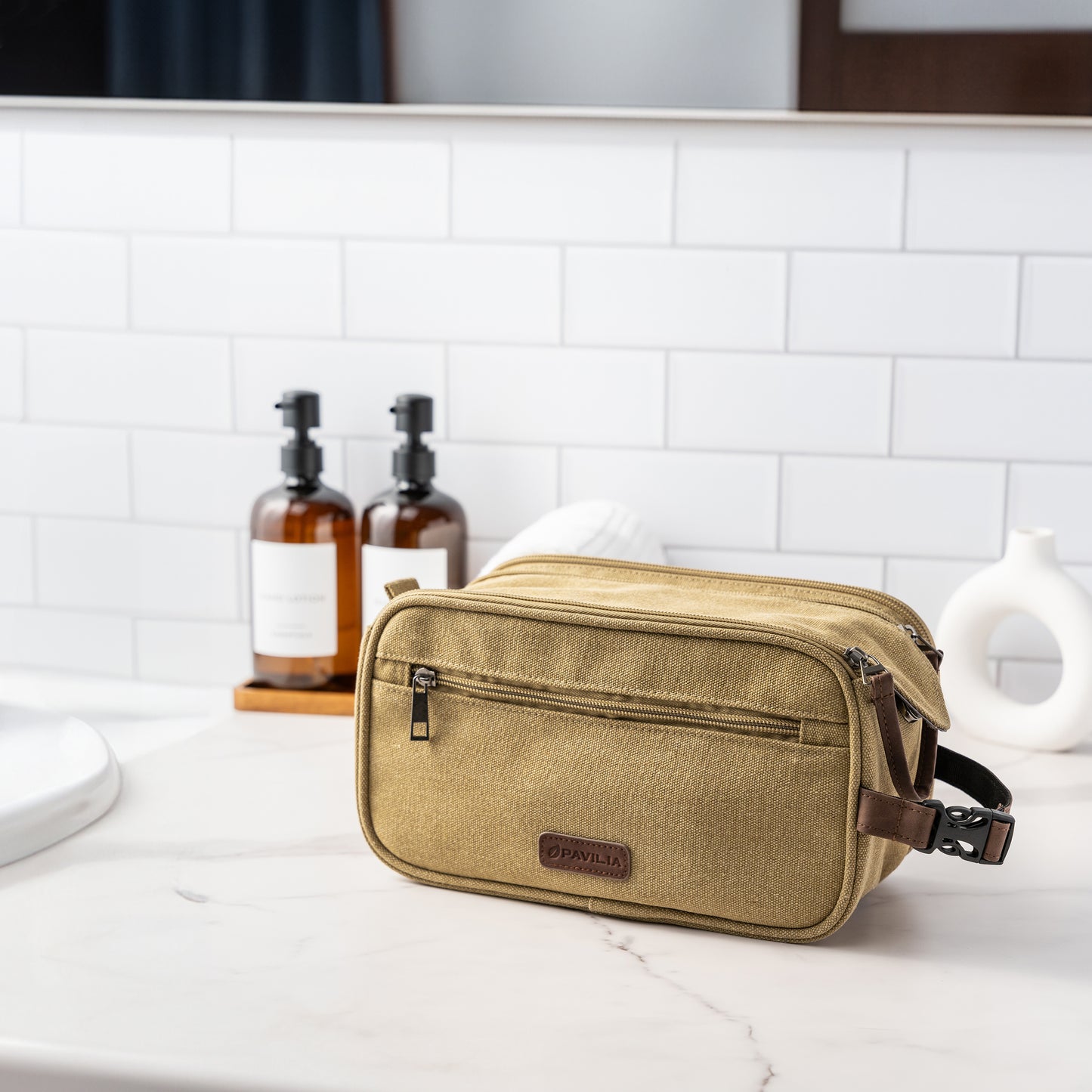 Canvas Dopp Kit Toiletry Bag