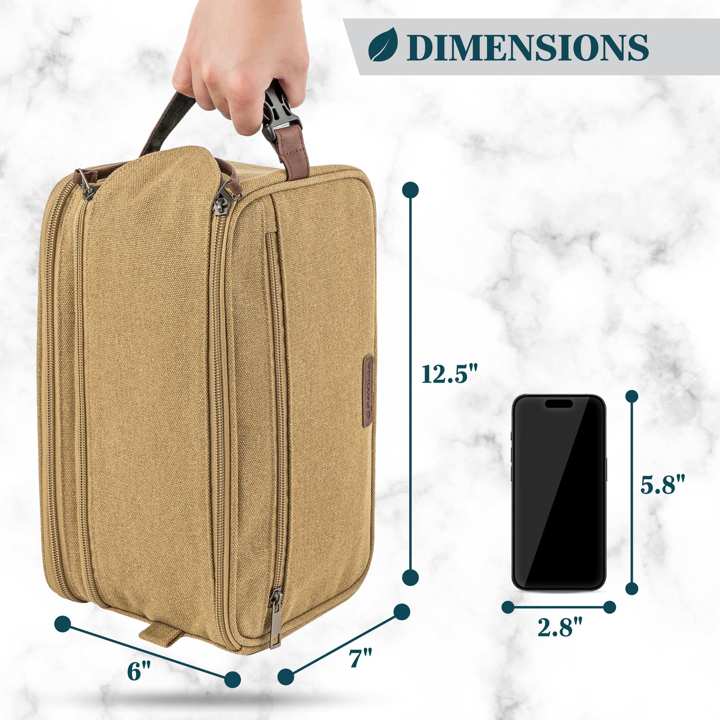 Canvas Dopp Kit Toiletry Bag