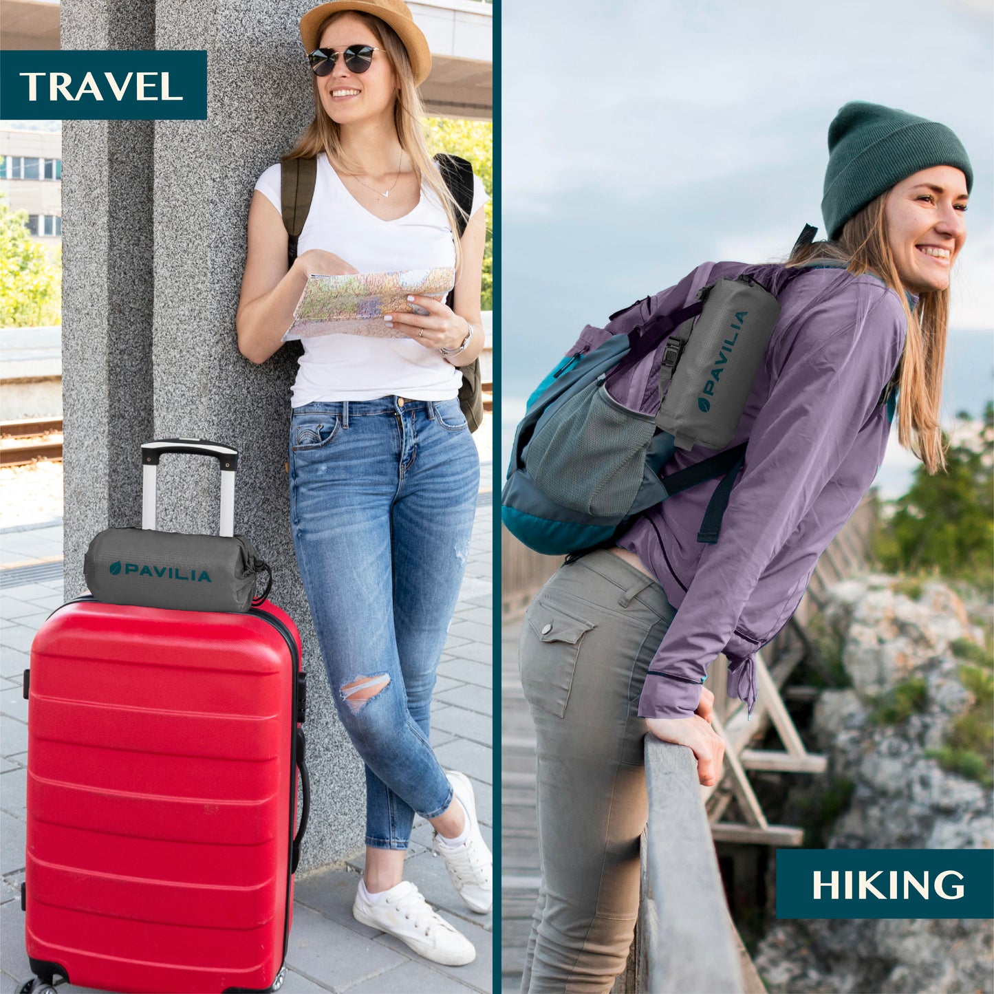 Compact Travel Blanket with Bag