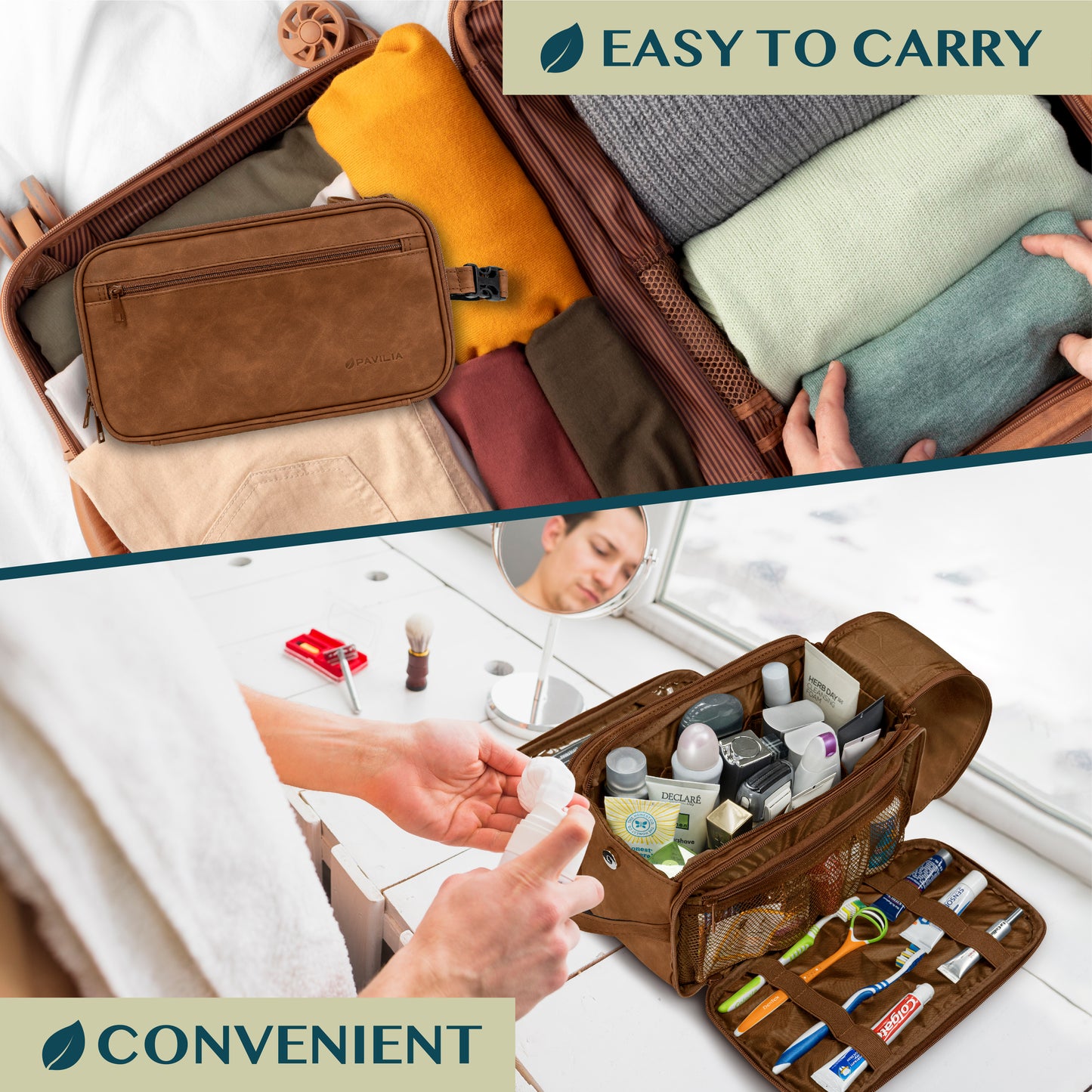 Men's Deluxe Dopp Kit Toiletry Bag