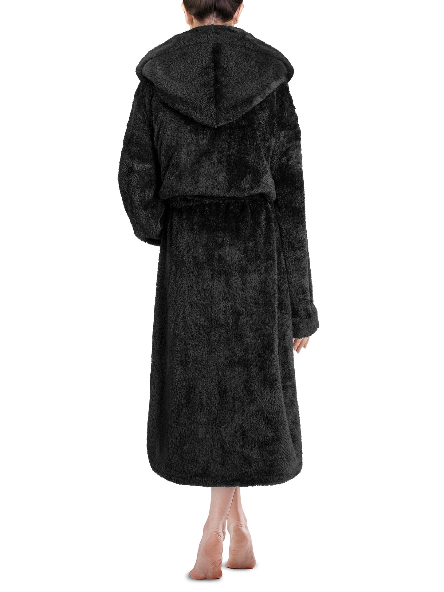 Women's Sherpa Fluffy Robe with Hood
