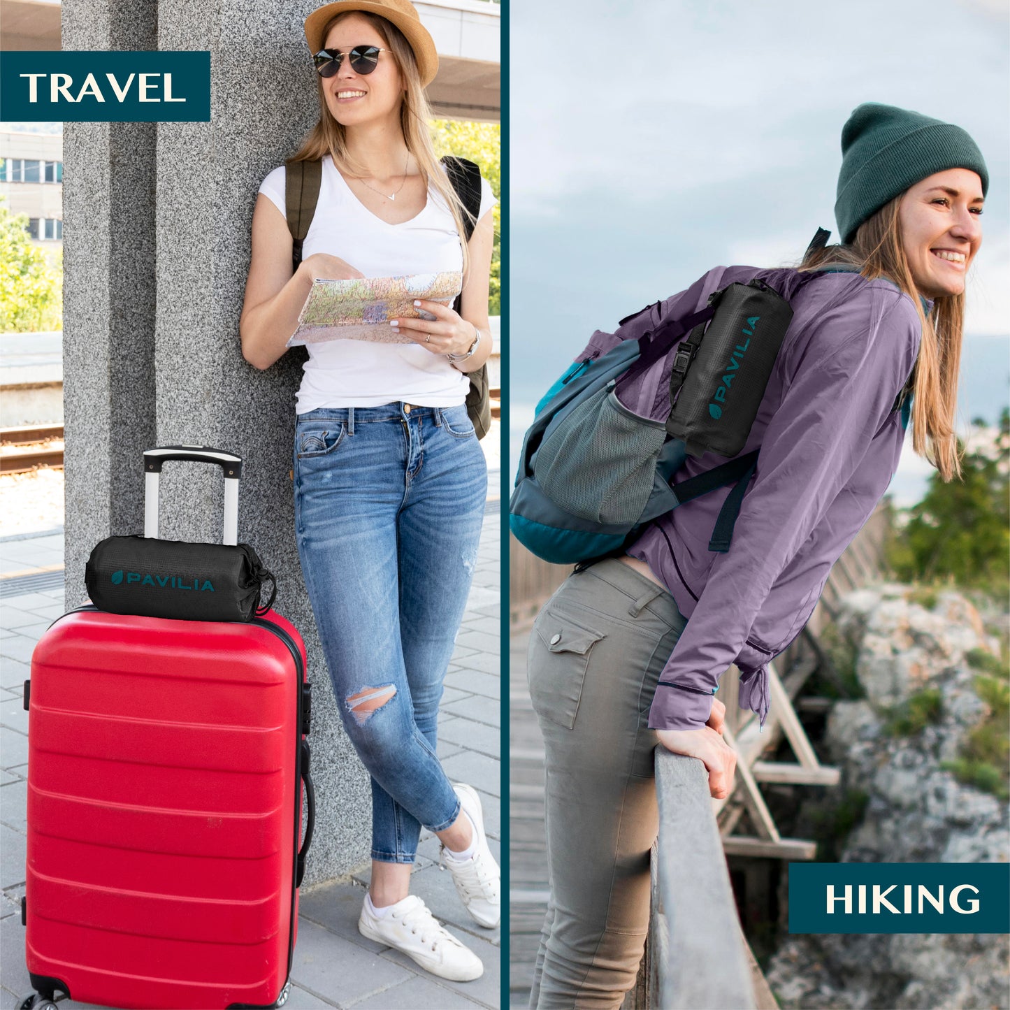 Compact Travel Blanket with Bag