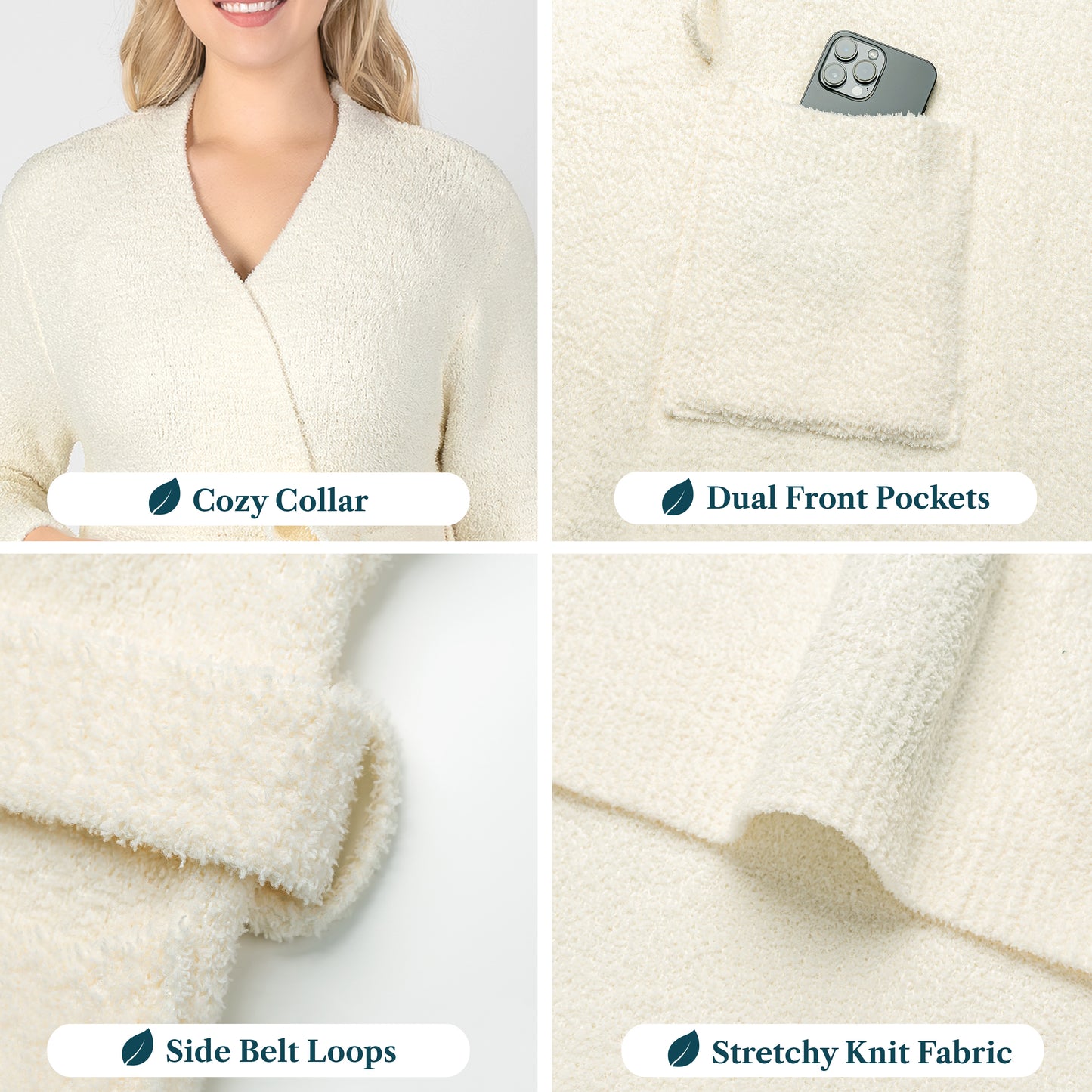 Women's Buttery Soft Knit Short Robe