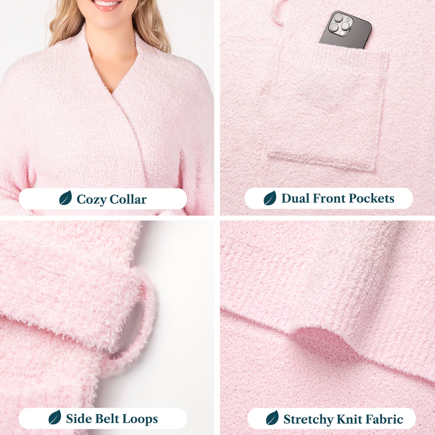 Women's Buttery Soft Knit Short Robe