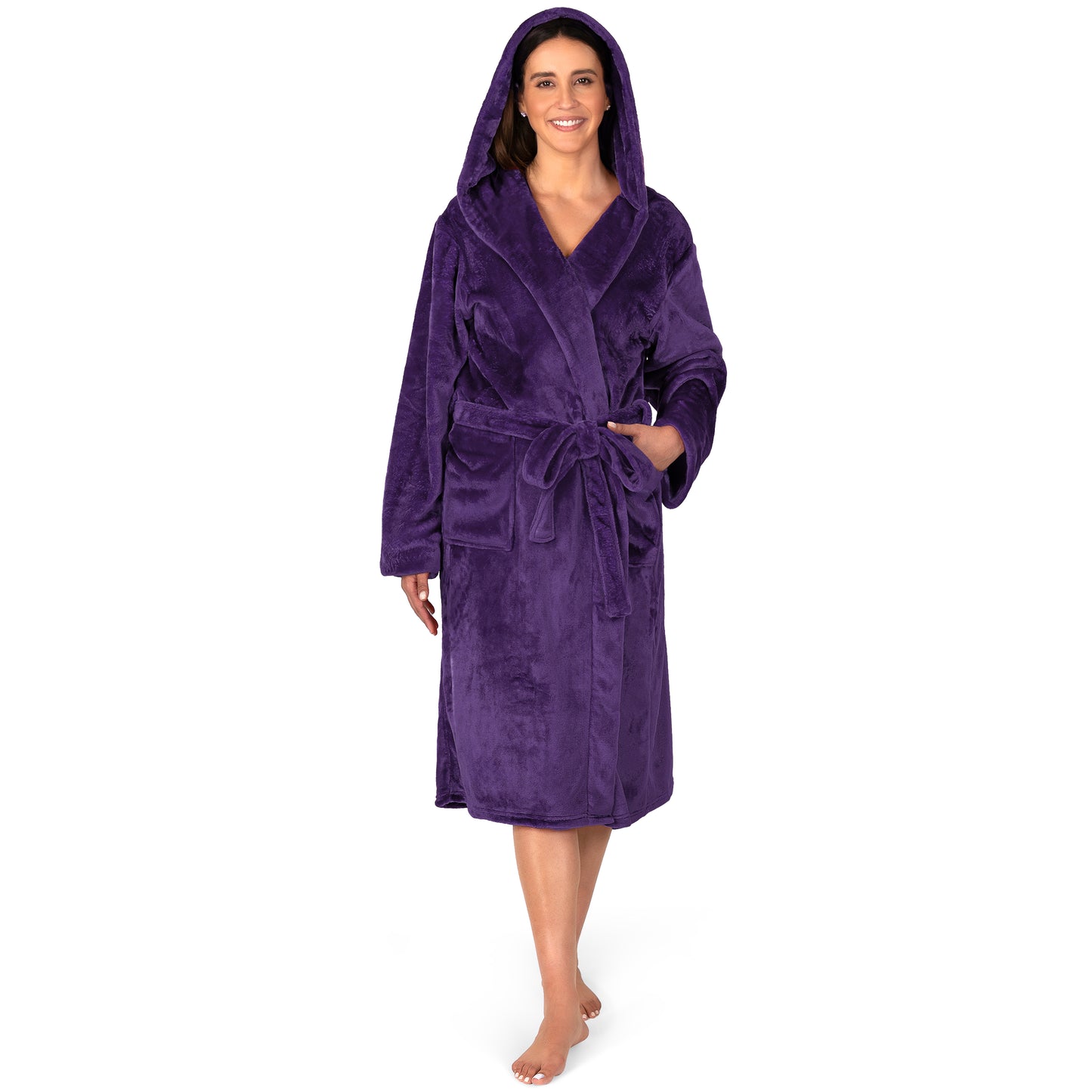 Women's Classic Fleece Robe with Hood