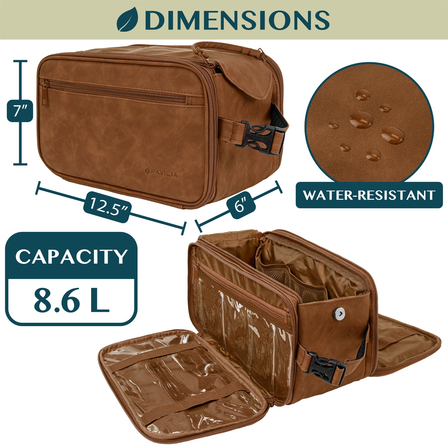 Men's Deluxe Dopp Kit Toiletry Bag