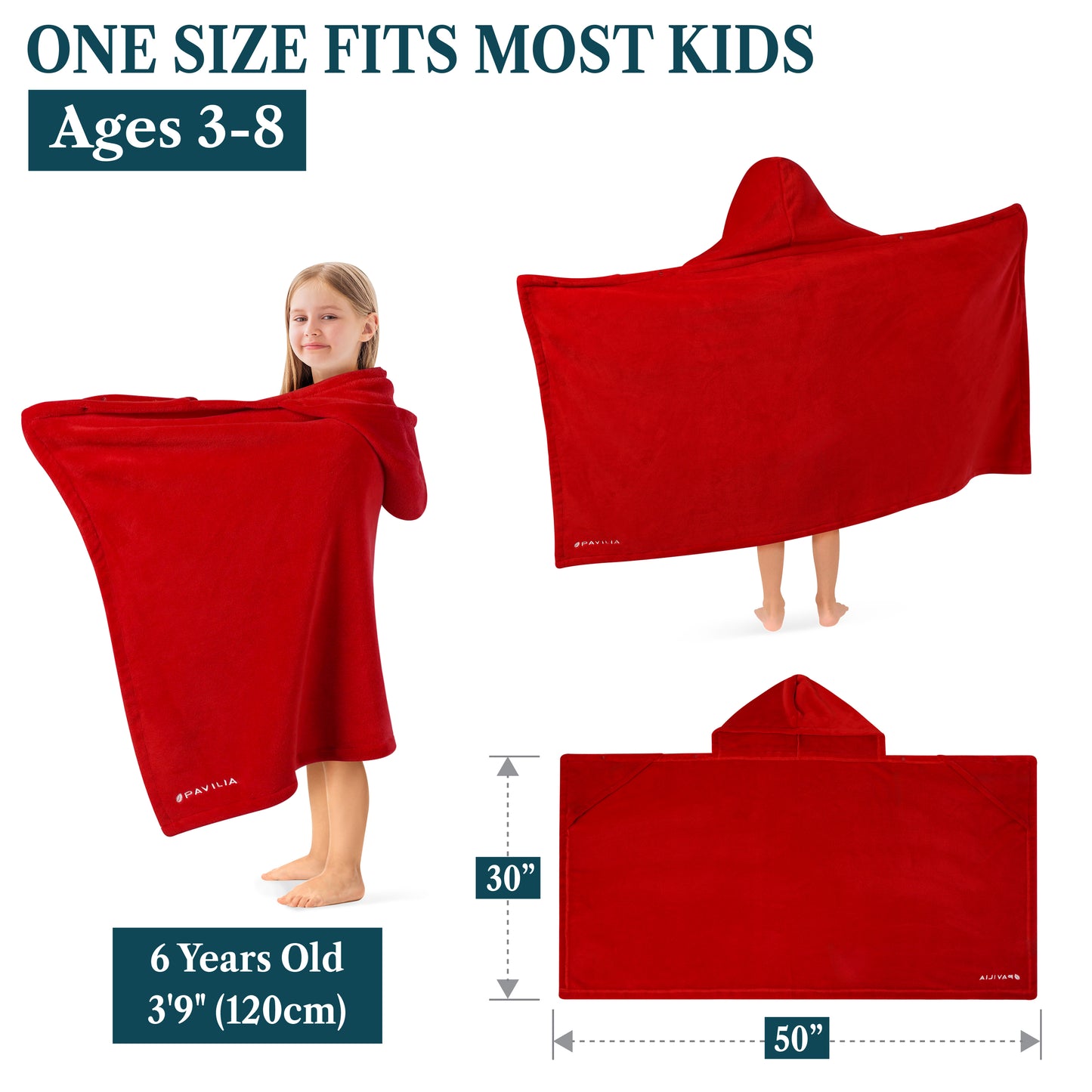 Kid's Fleece Hooded Bath Towel