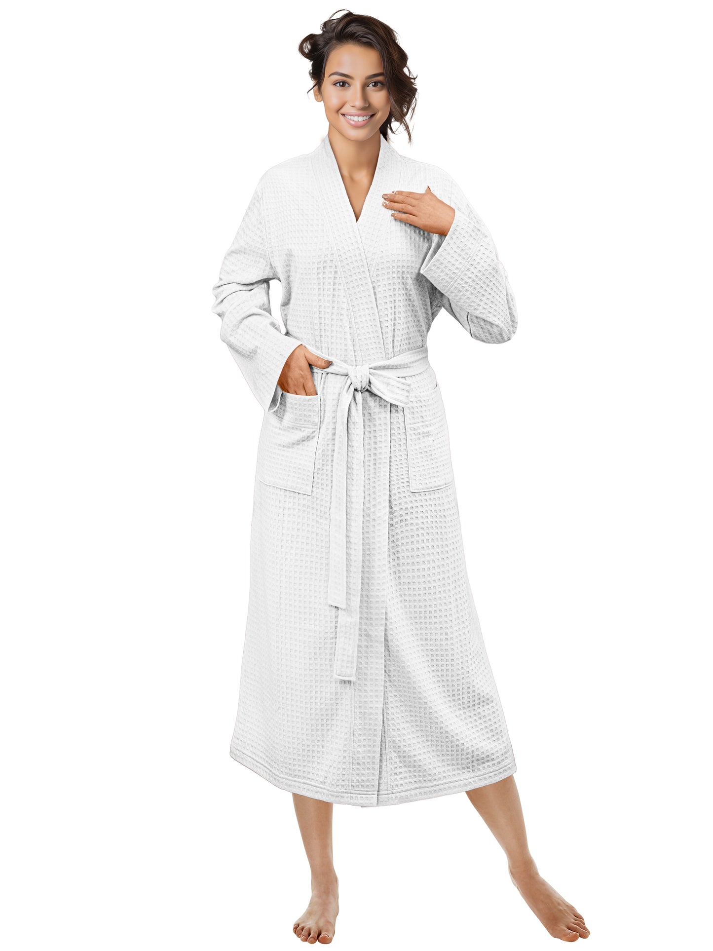 Women's Waffle Texture Knit Robe