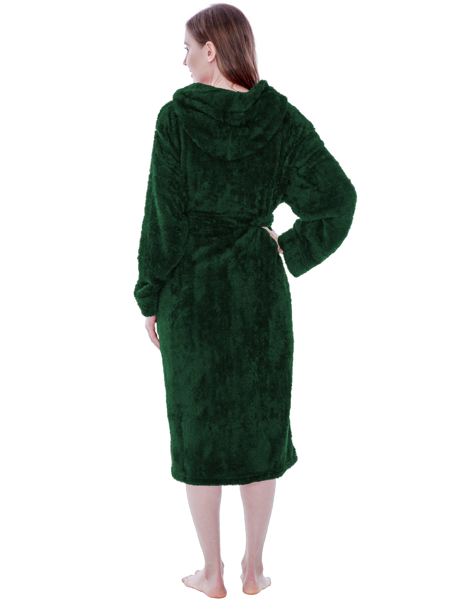 Women's Sherpa Fluffy Robe with Hood