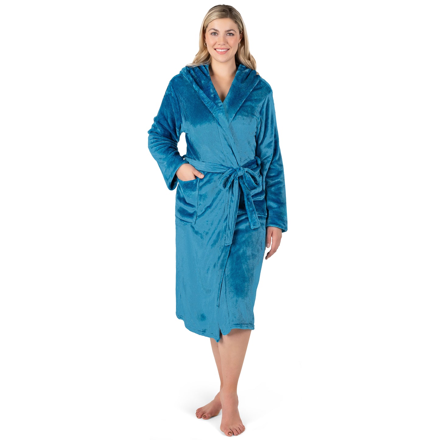 Women's Classic Fleece Robe with Hood