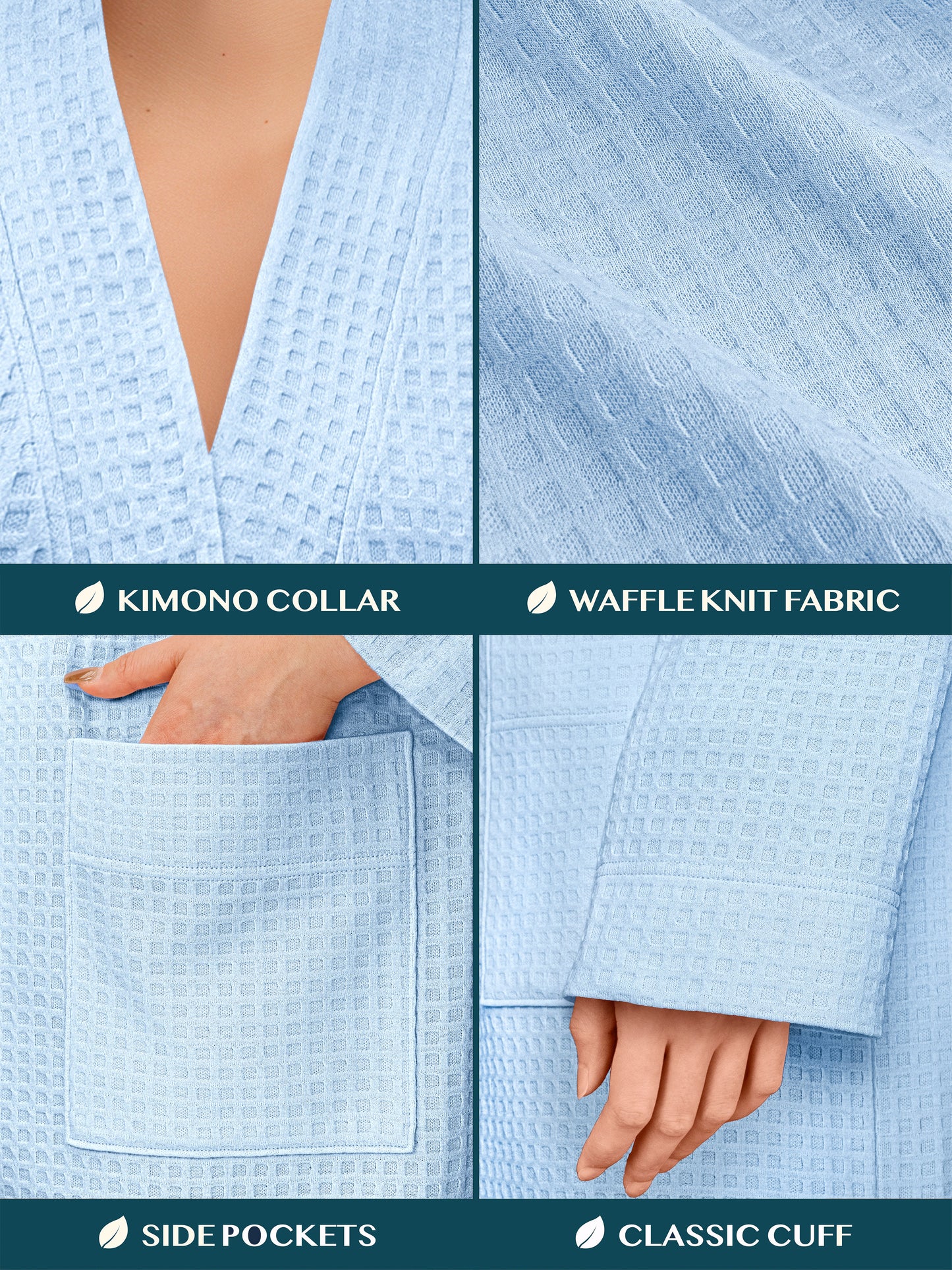 Women's Waffle Texture Knit Robe