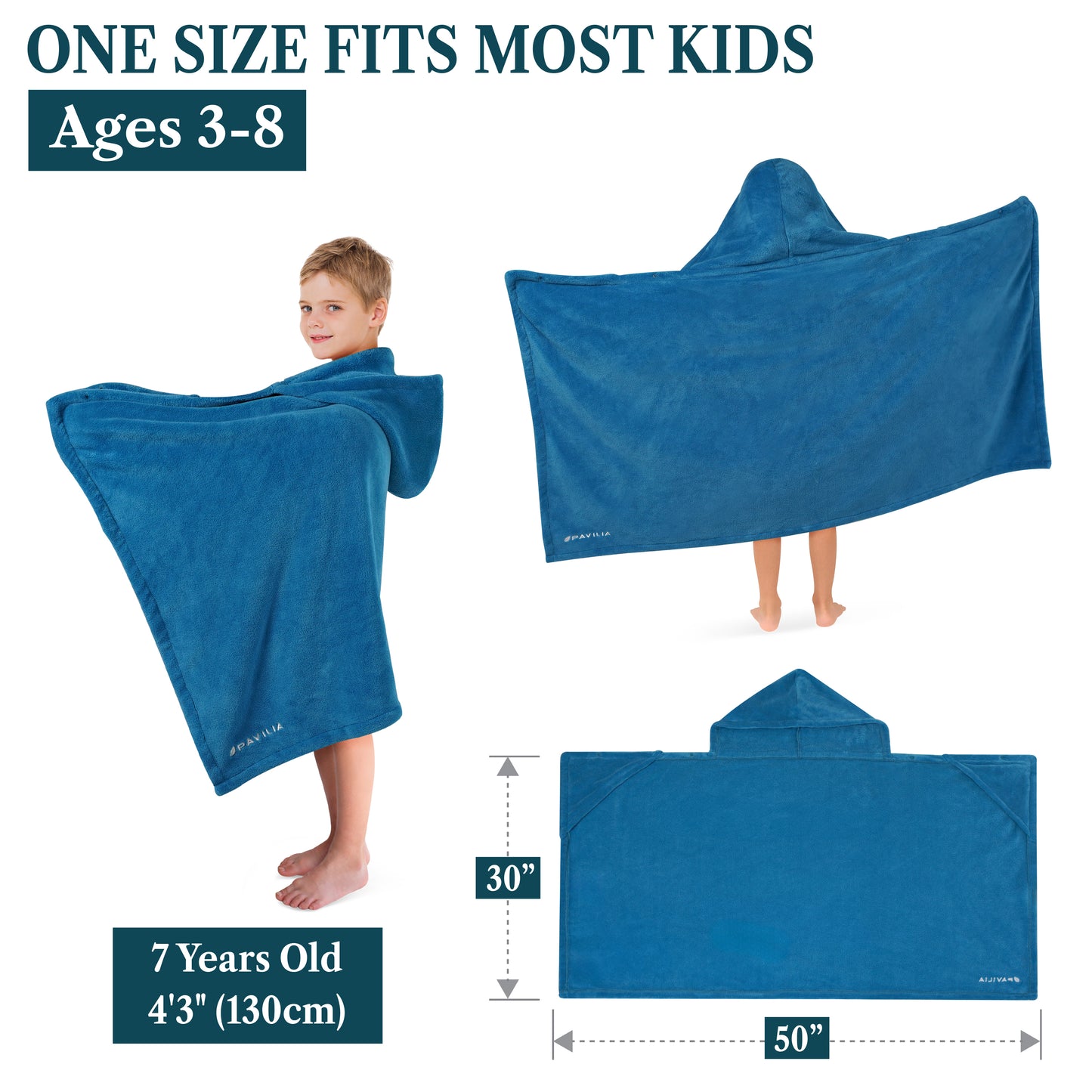 Kid's Fleece Hooded Bath Towel