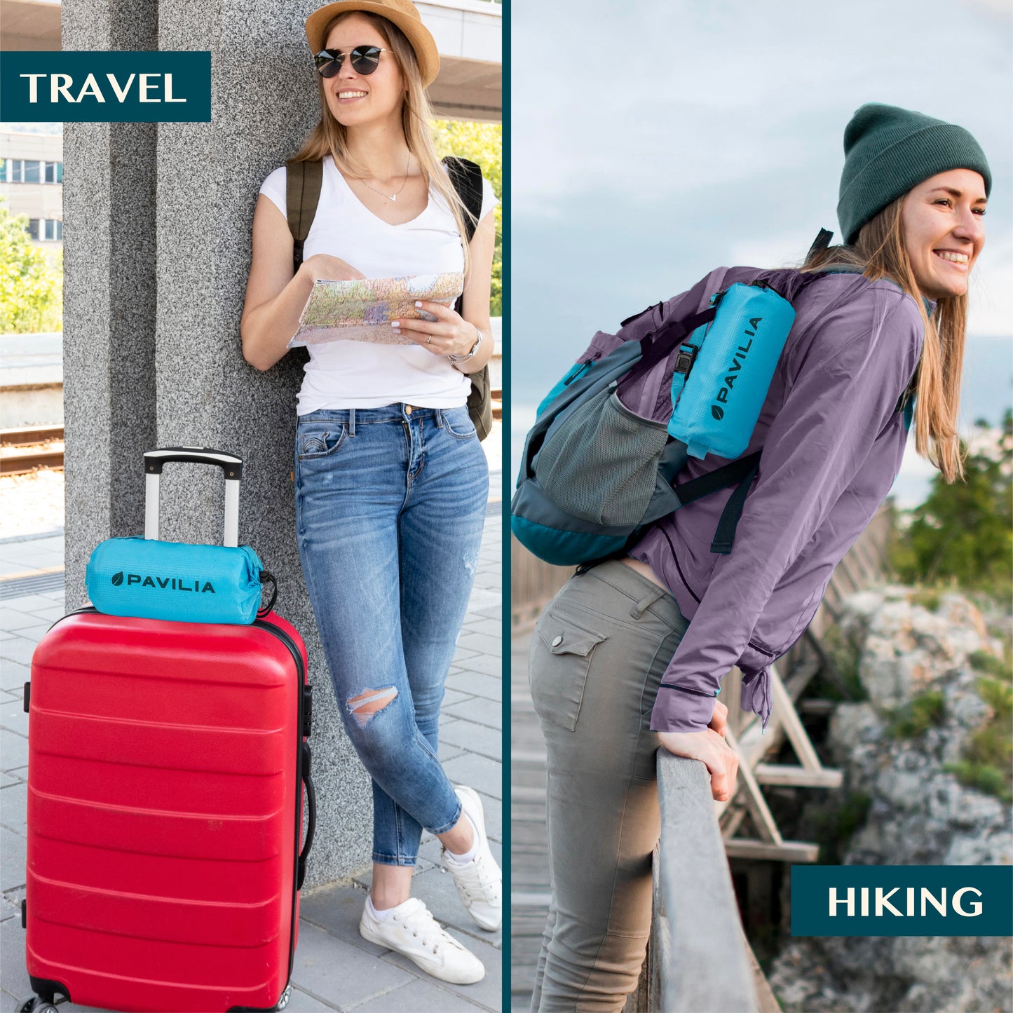Compact Travel Blanket with Bag