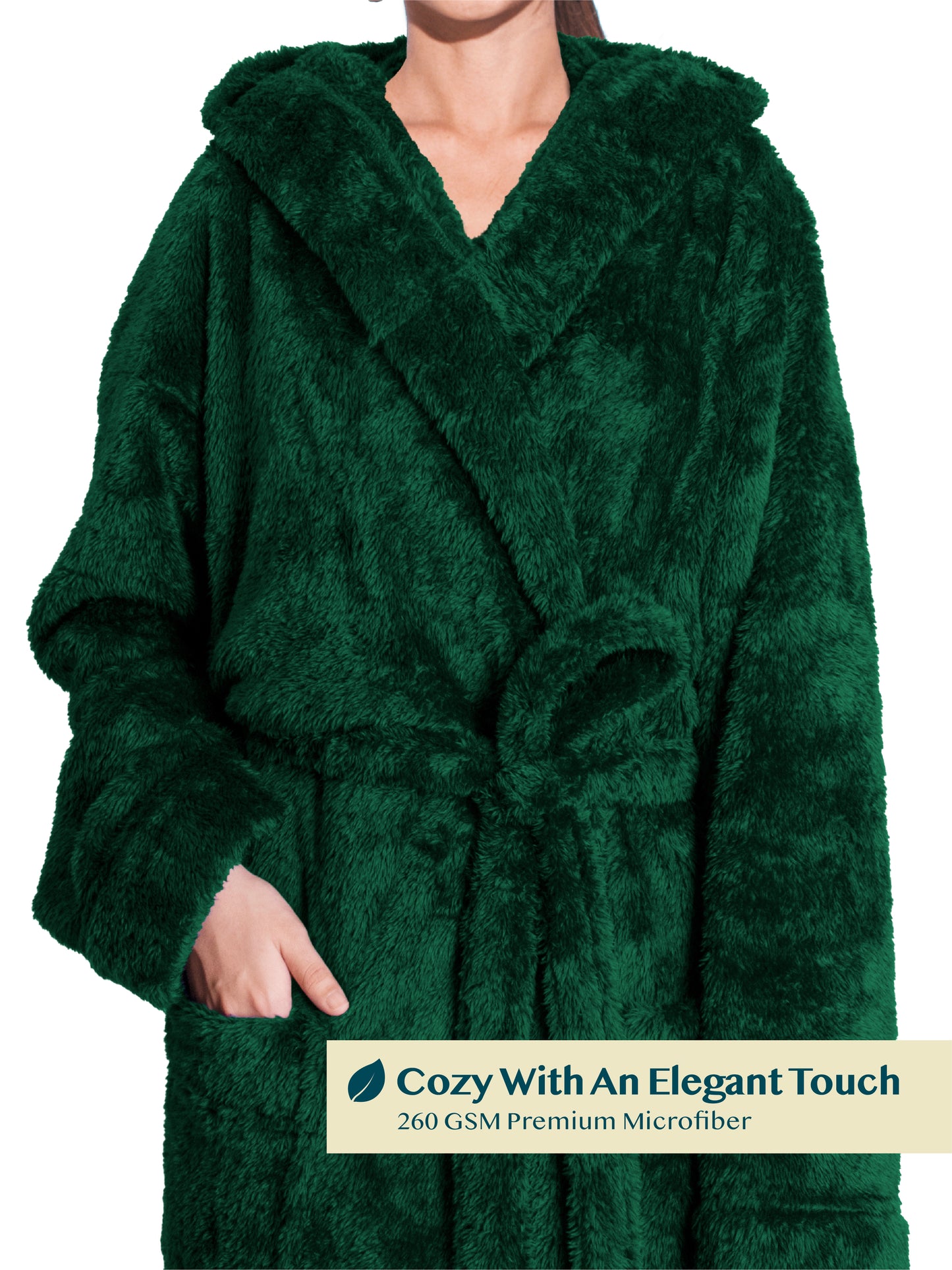 Women's Sherpa Fluffy Robe with Hood