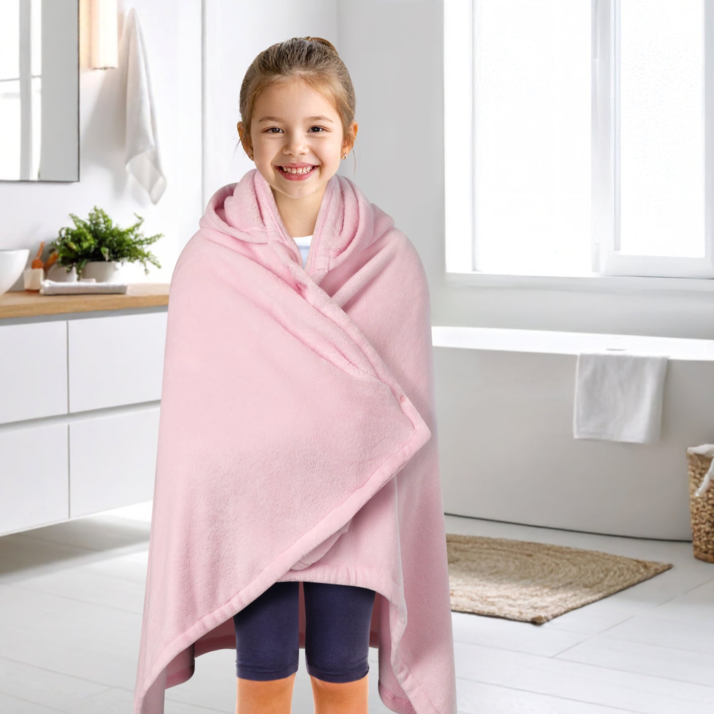 Kid's Fleece Hooded Bath Towel