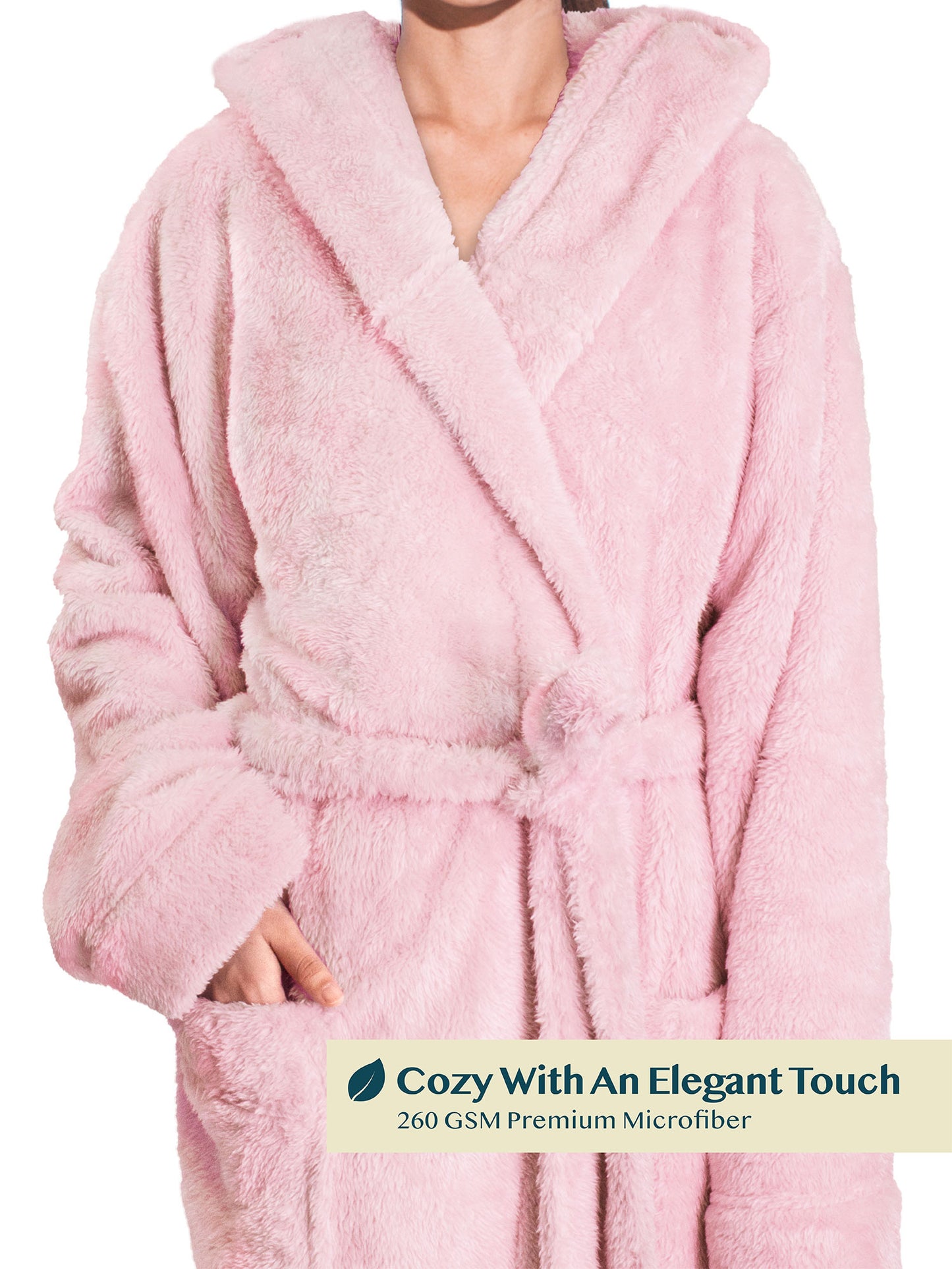 Women's Sherpa Fluffy Robe with Hood