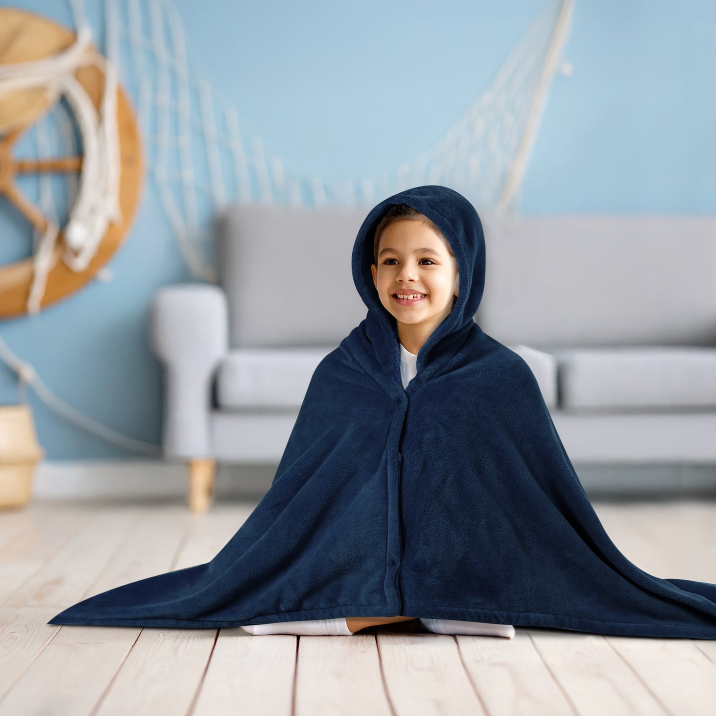 Kid's Fleece Hooded Bath Towel