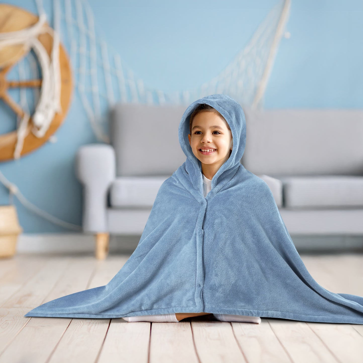 Kid's Fleece Hooded Bath Towel