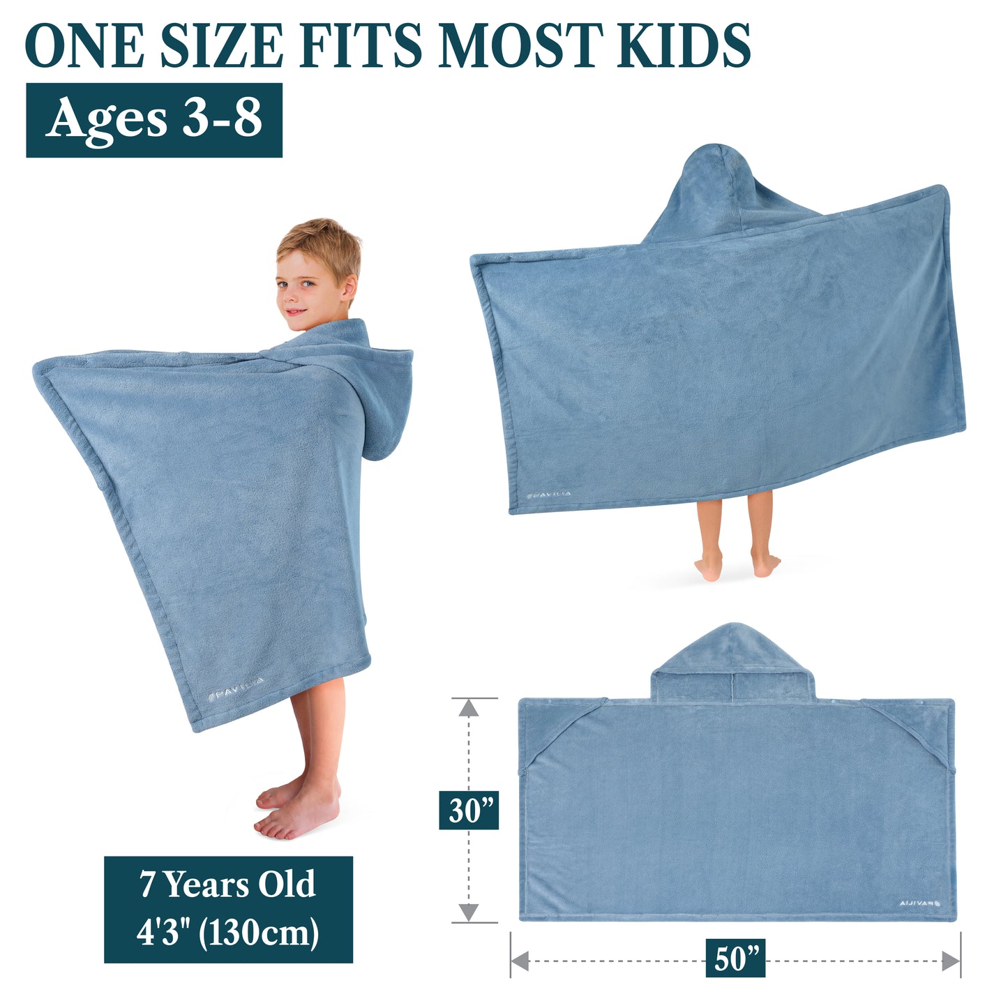Kid's Fleece Hooded Bath Towel