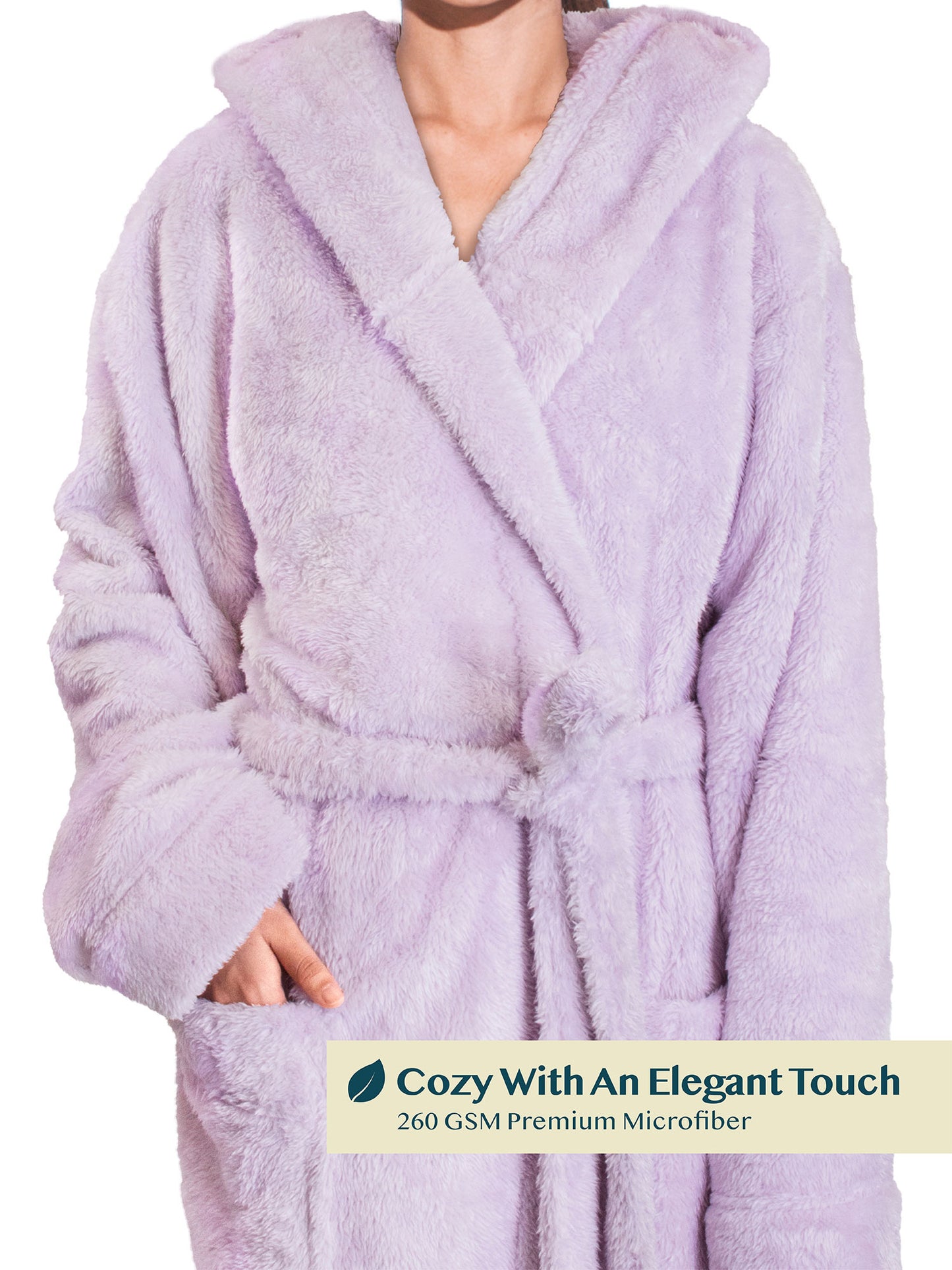 Women's Sherpa Fluffy Robe with Hood