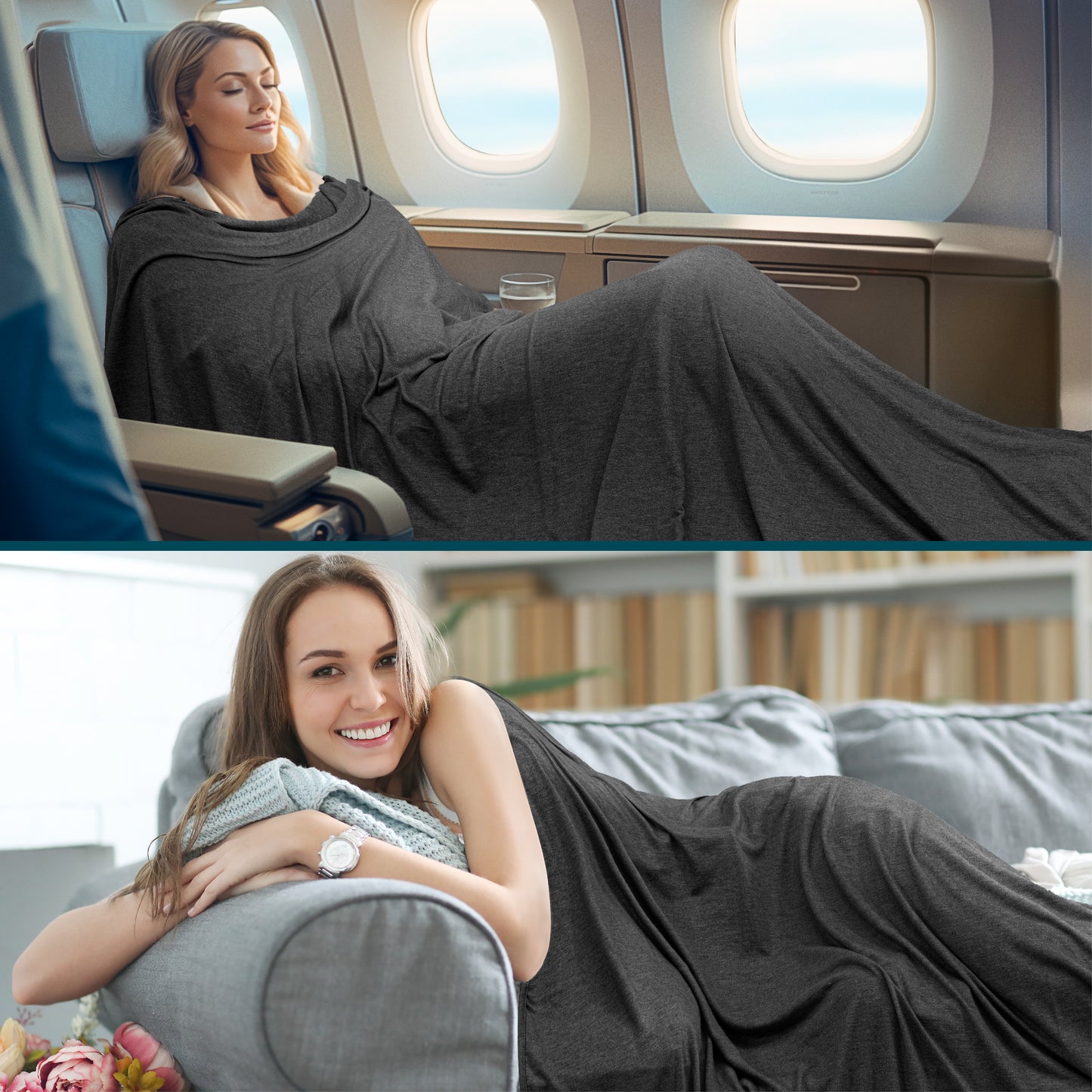 Compact Travel Blanket with Bag