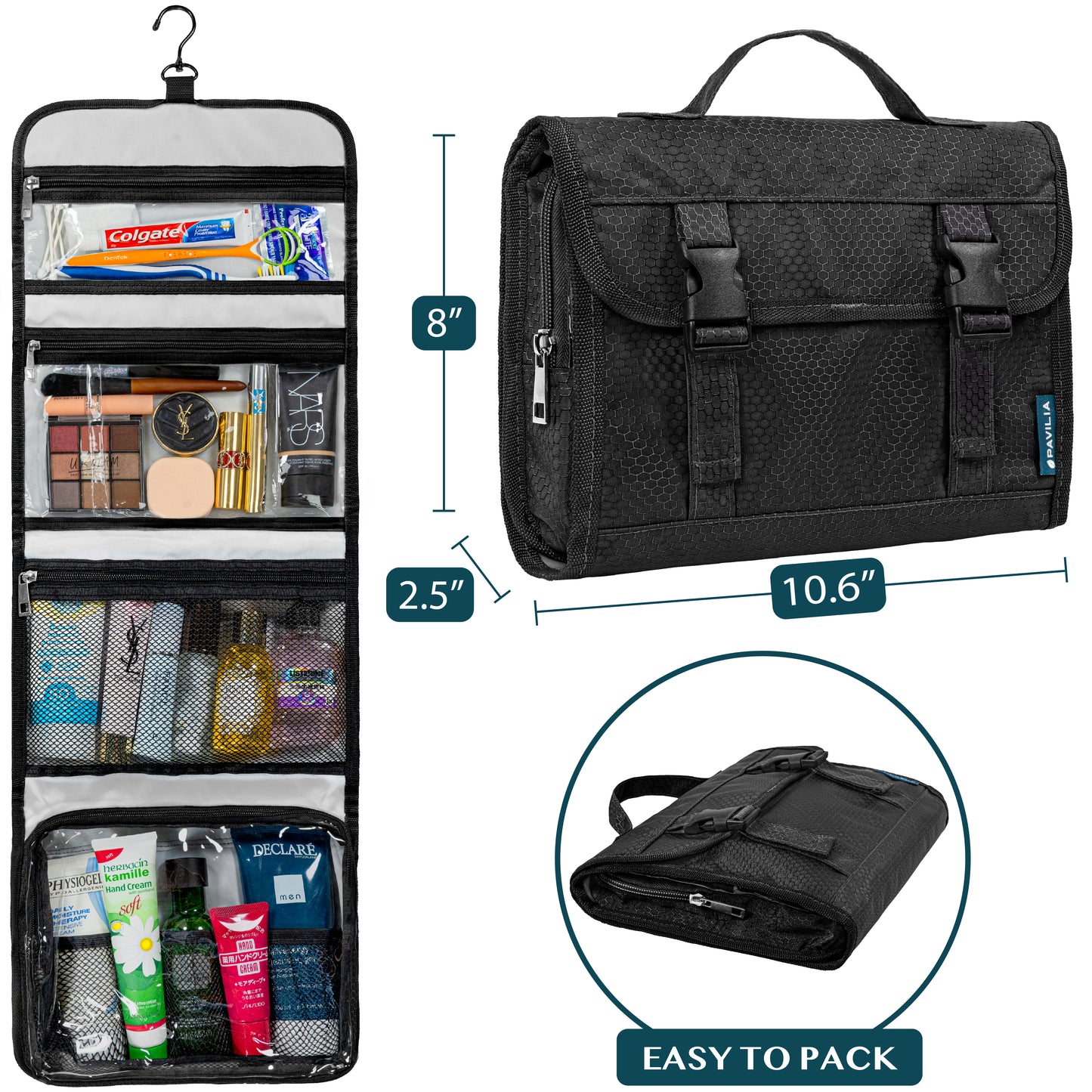 Buckle Hanging Toiletry Organizer Bag