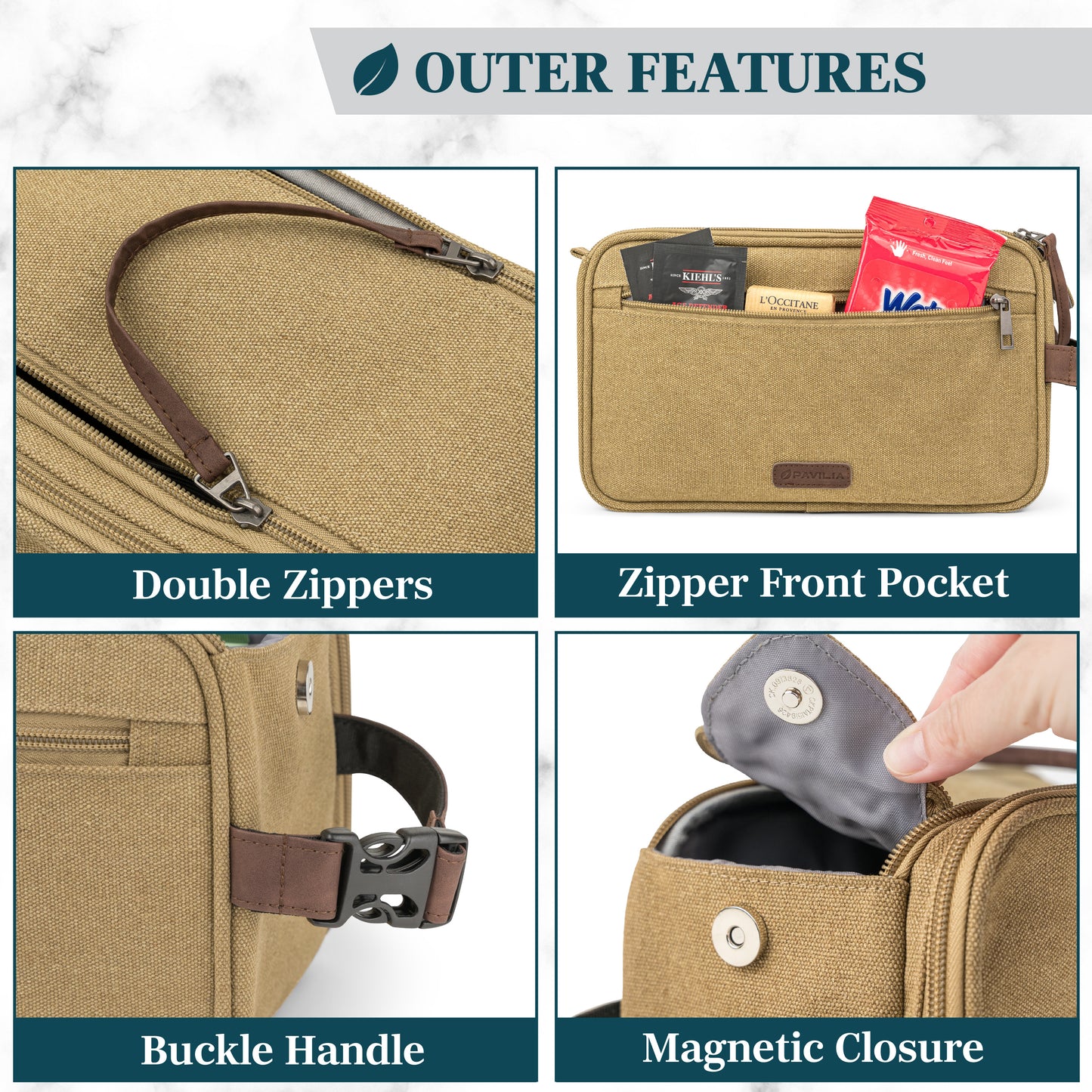 Canvas Dopp Kit Toiletry Bag