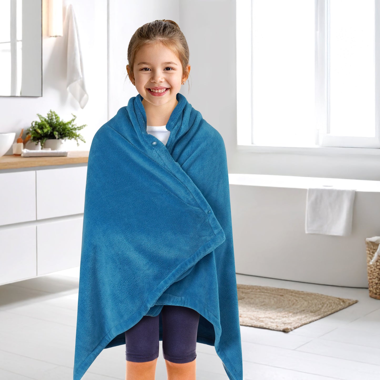Kid's Fleece Hooded Bath Towel